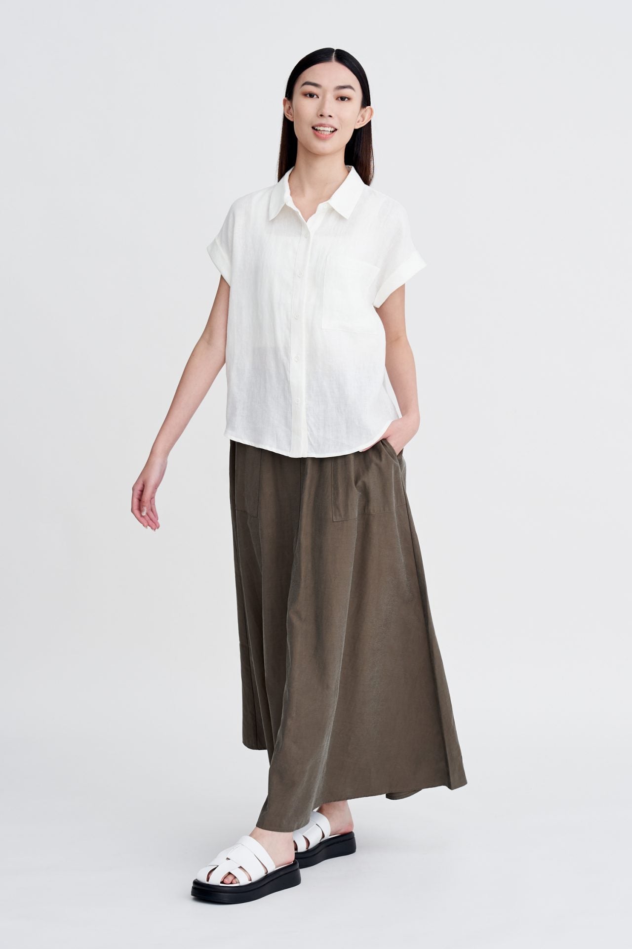 Patch Pocket Circular Skirt