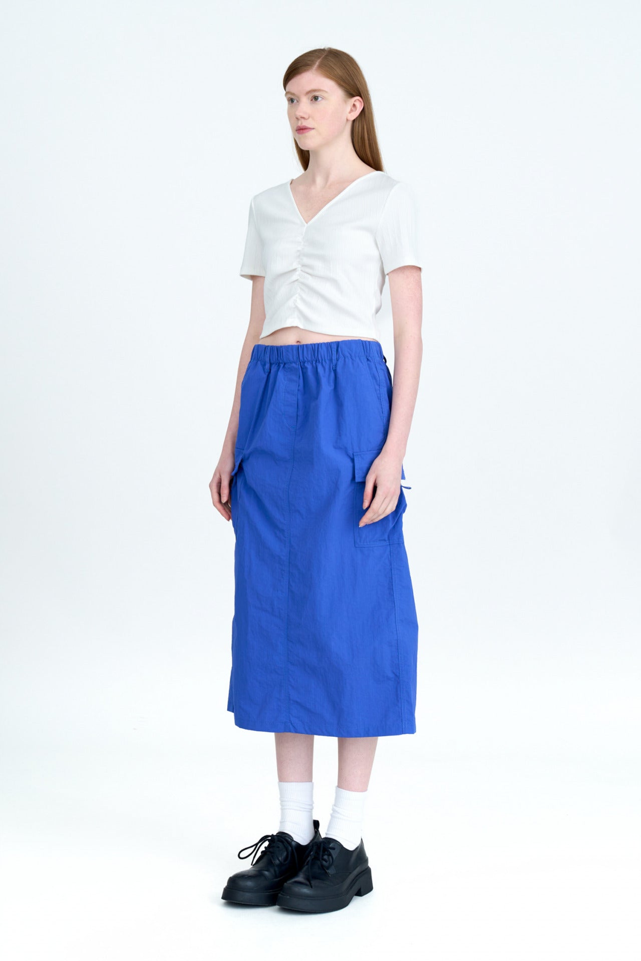 Elastic Waist Cargo Skirt