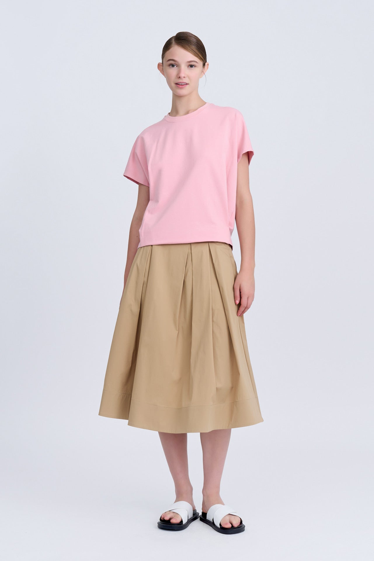 Pleated Flare Skirt