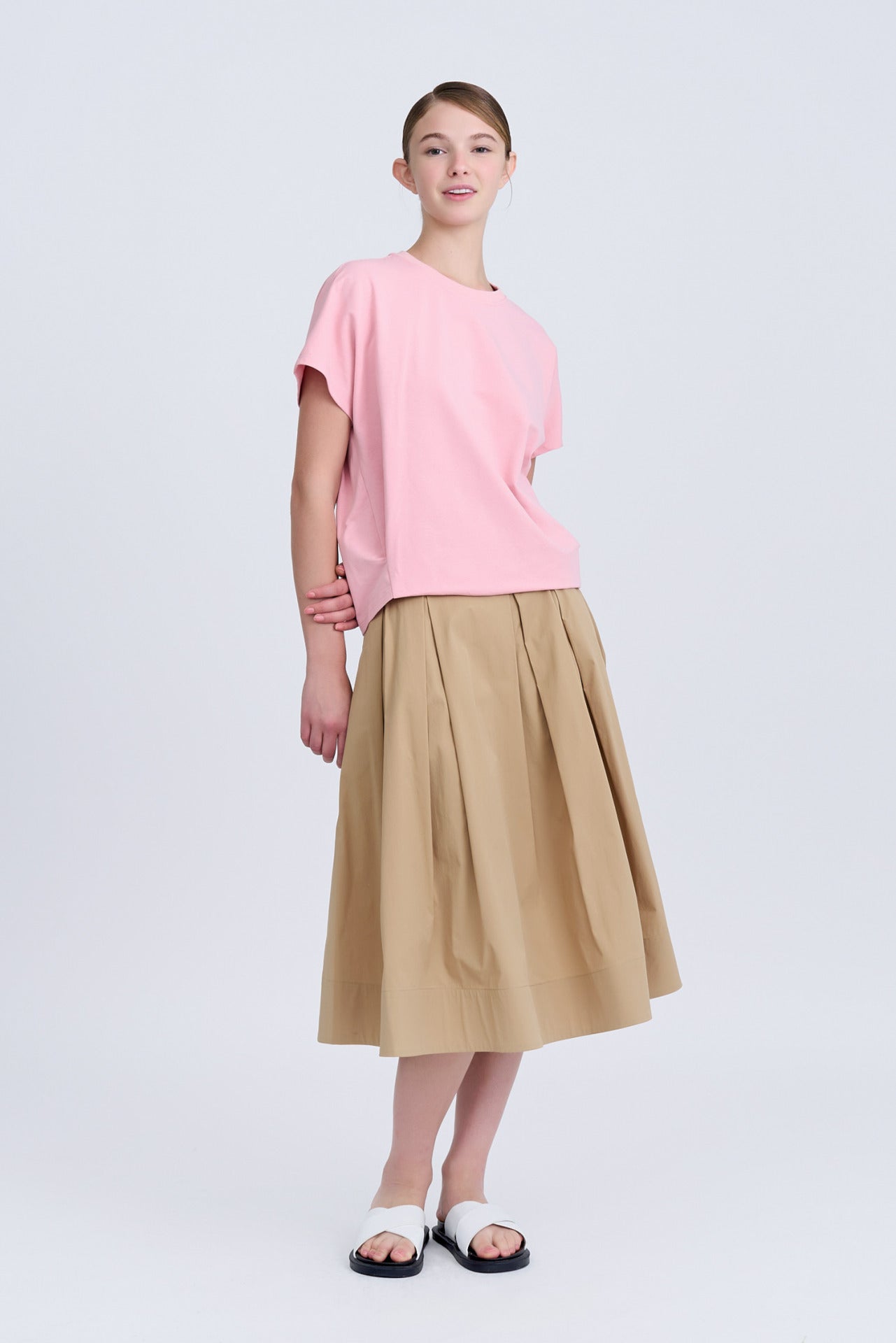 Pleated Flare Skirt