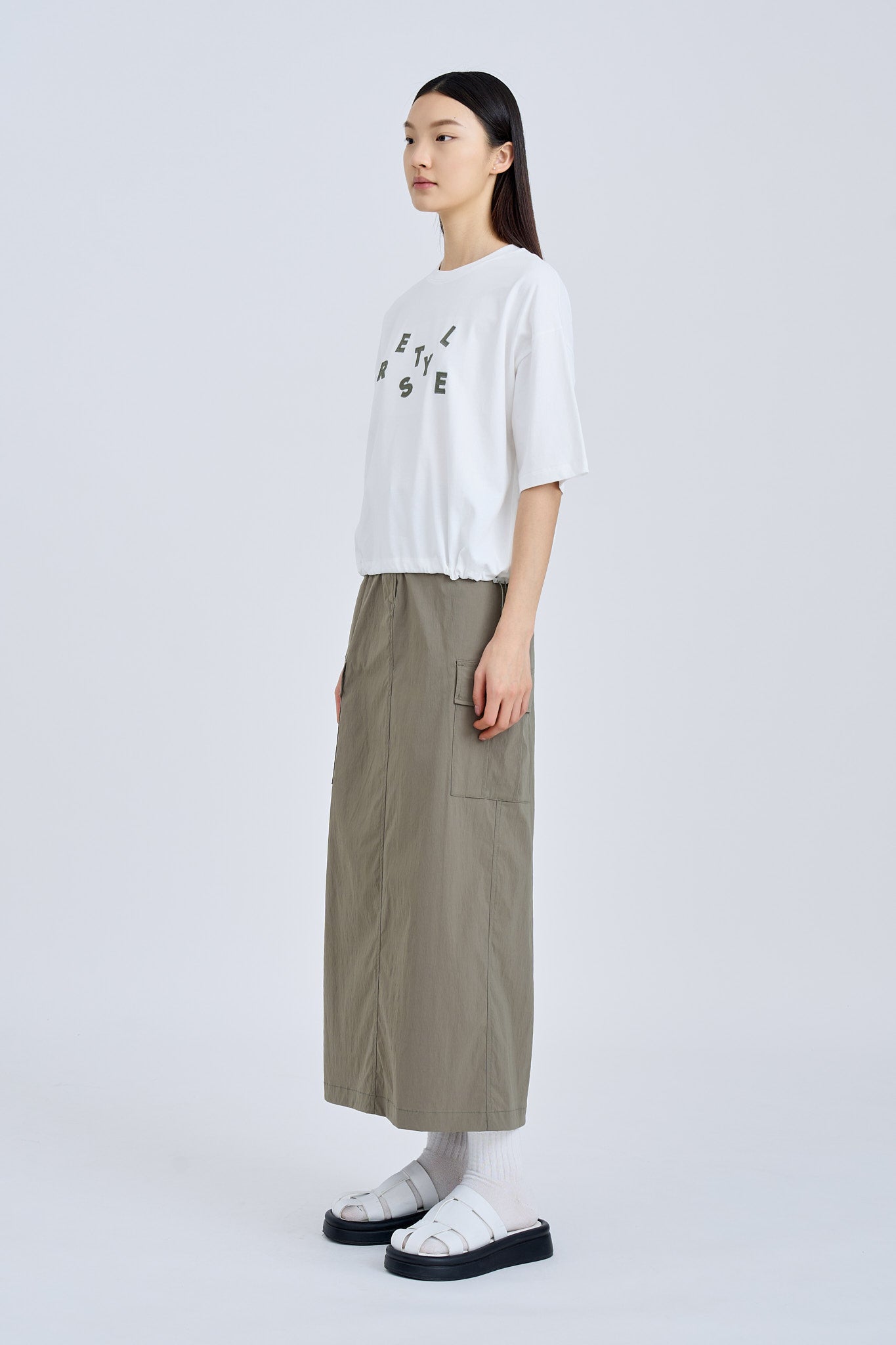 Cargo Skirt - Khaki Green