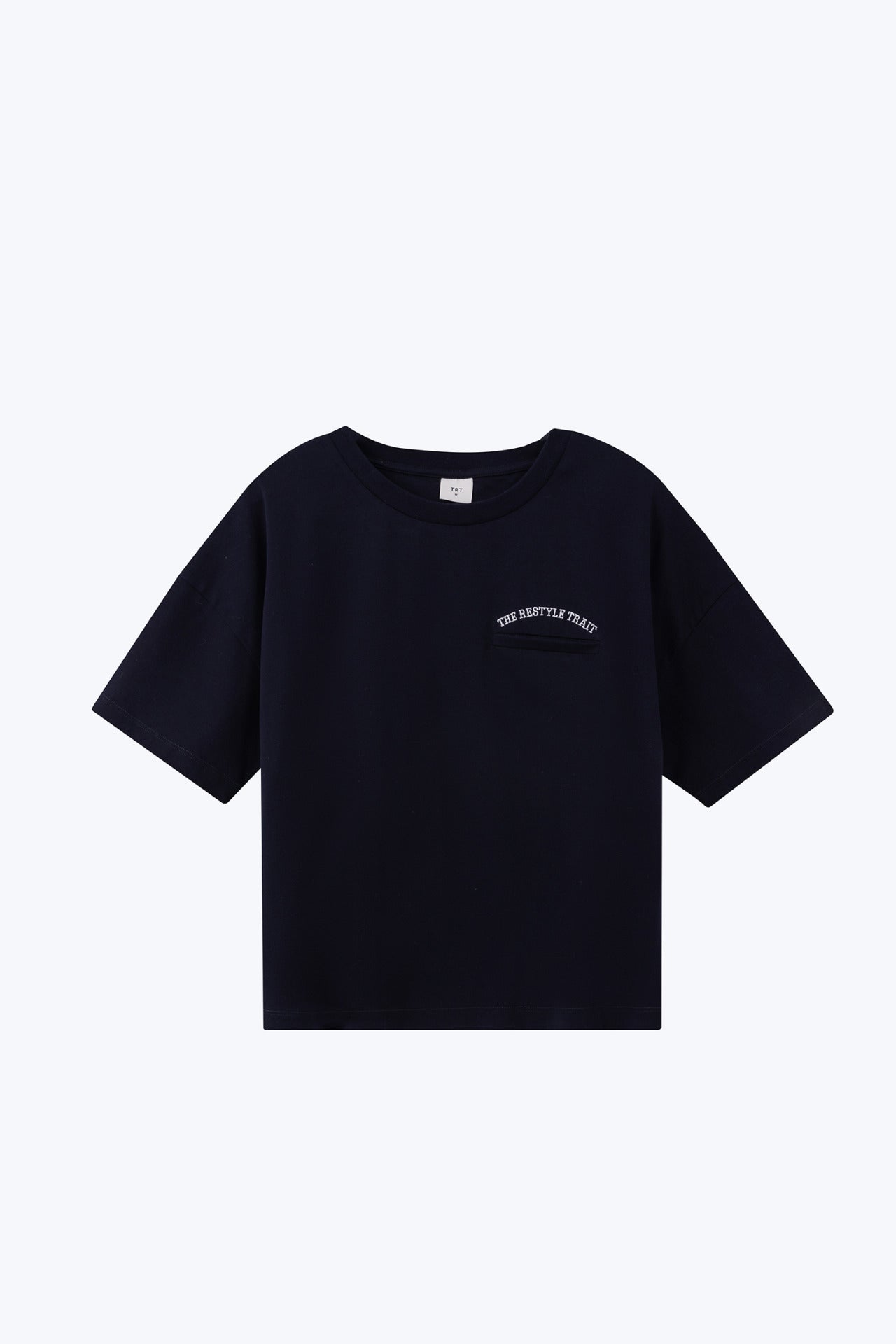 Welt Pocket Embroidery Tee - Navy