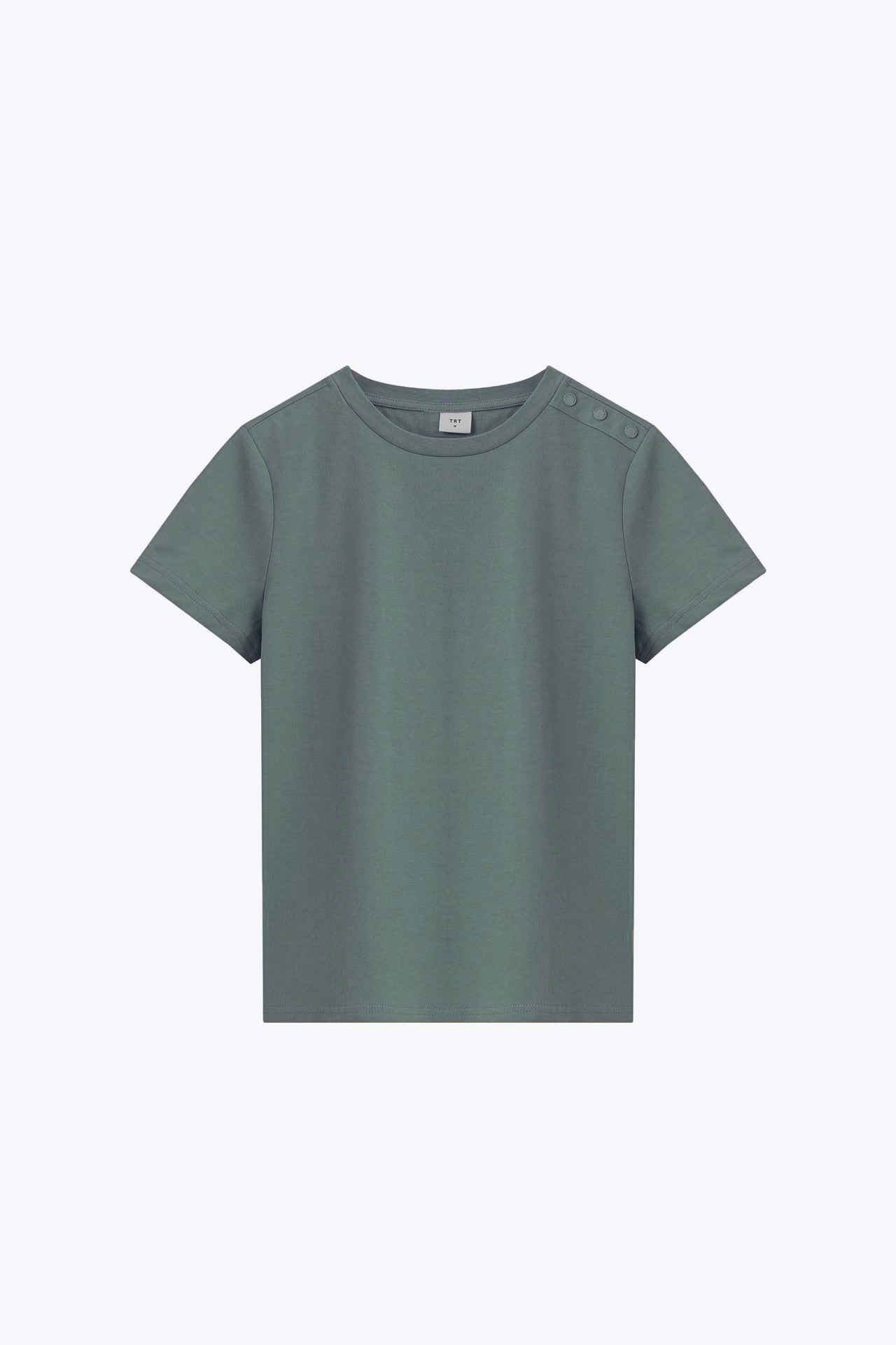 Shoulder Button Tee - Dark Moss