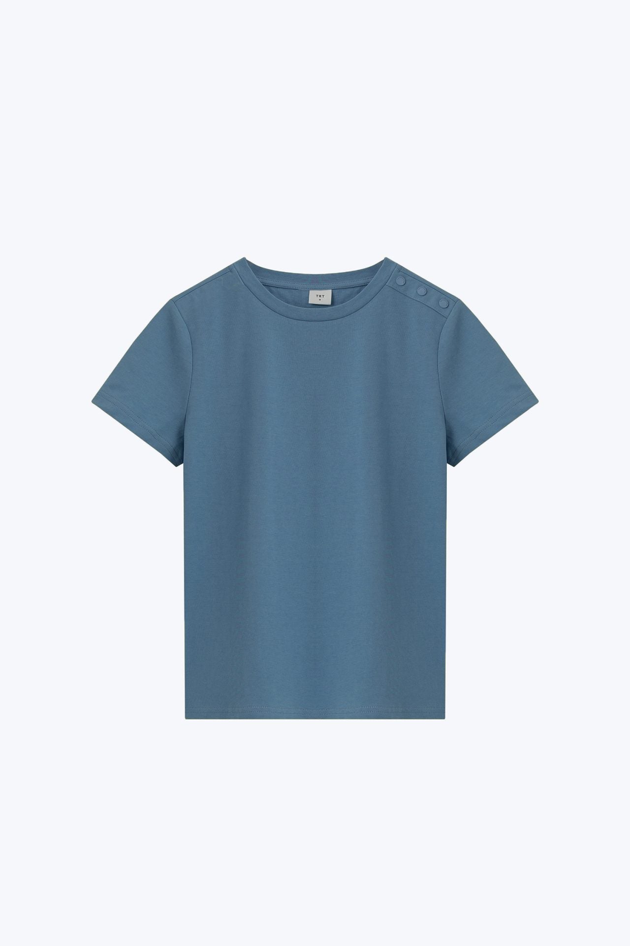 Shoulder Button Tee - Denim