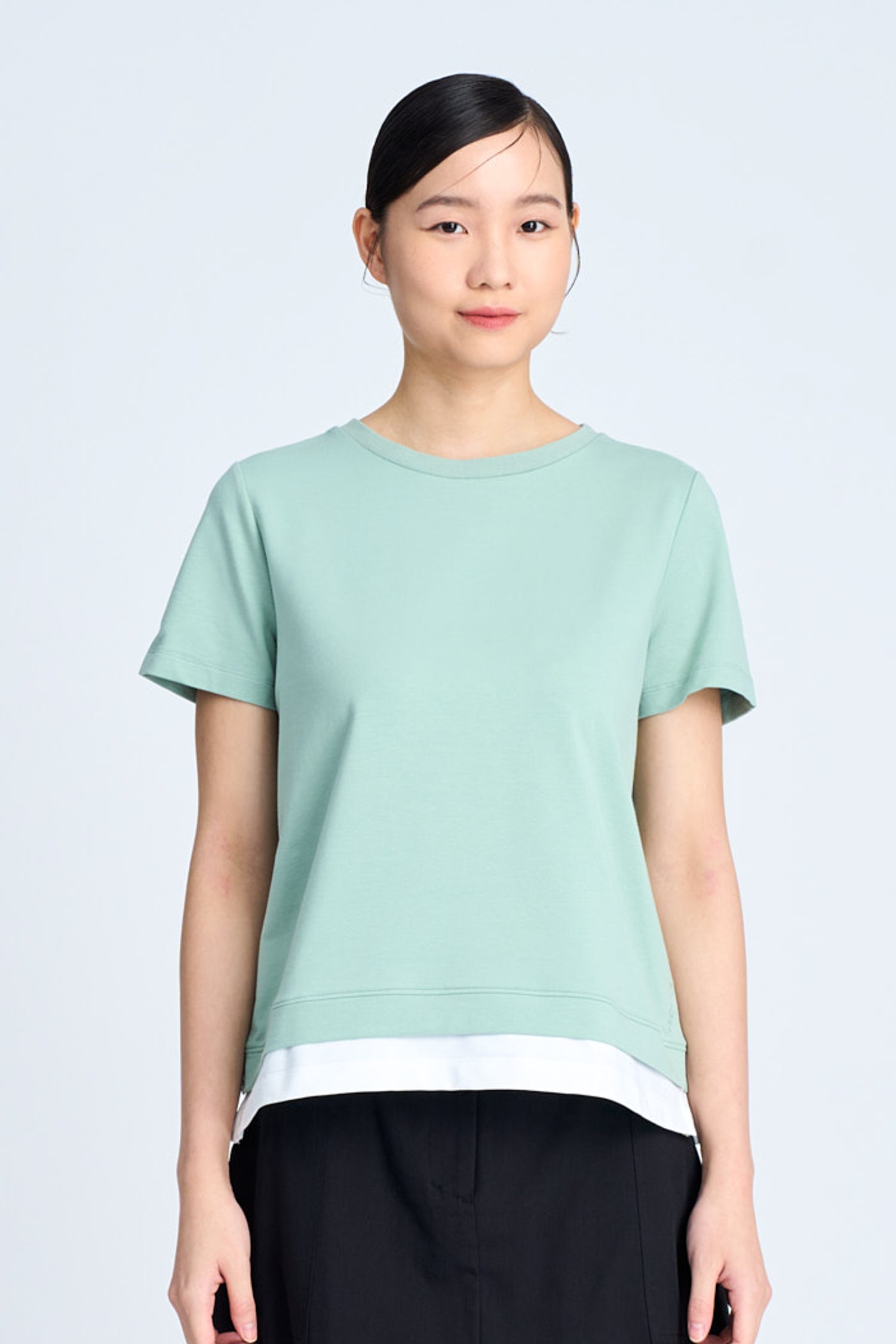 Double Hem Tee - Ice Green