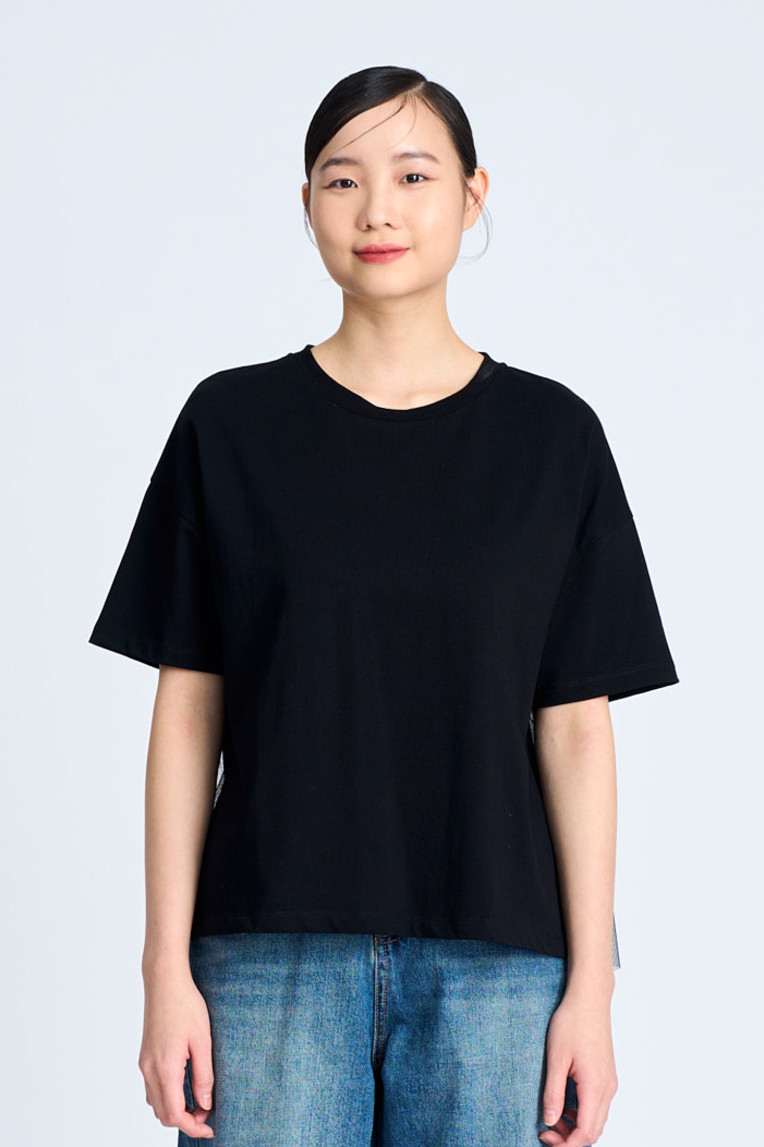 Back Mesh Tee - Black