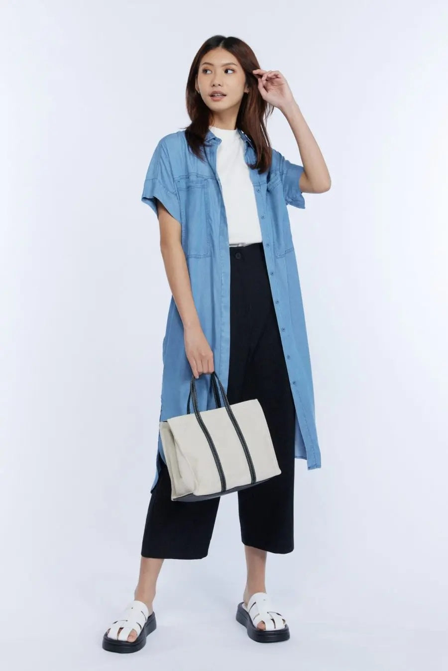 Denim Patch Pocket Dress