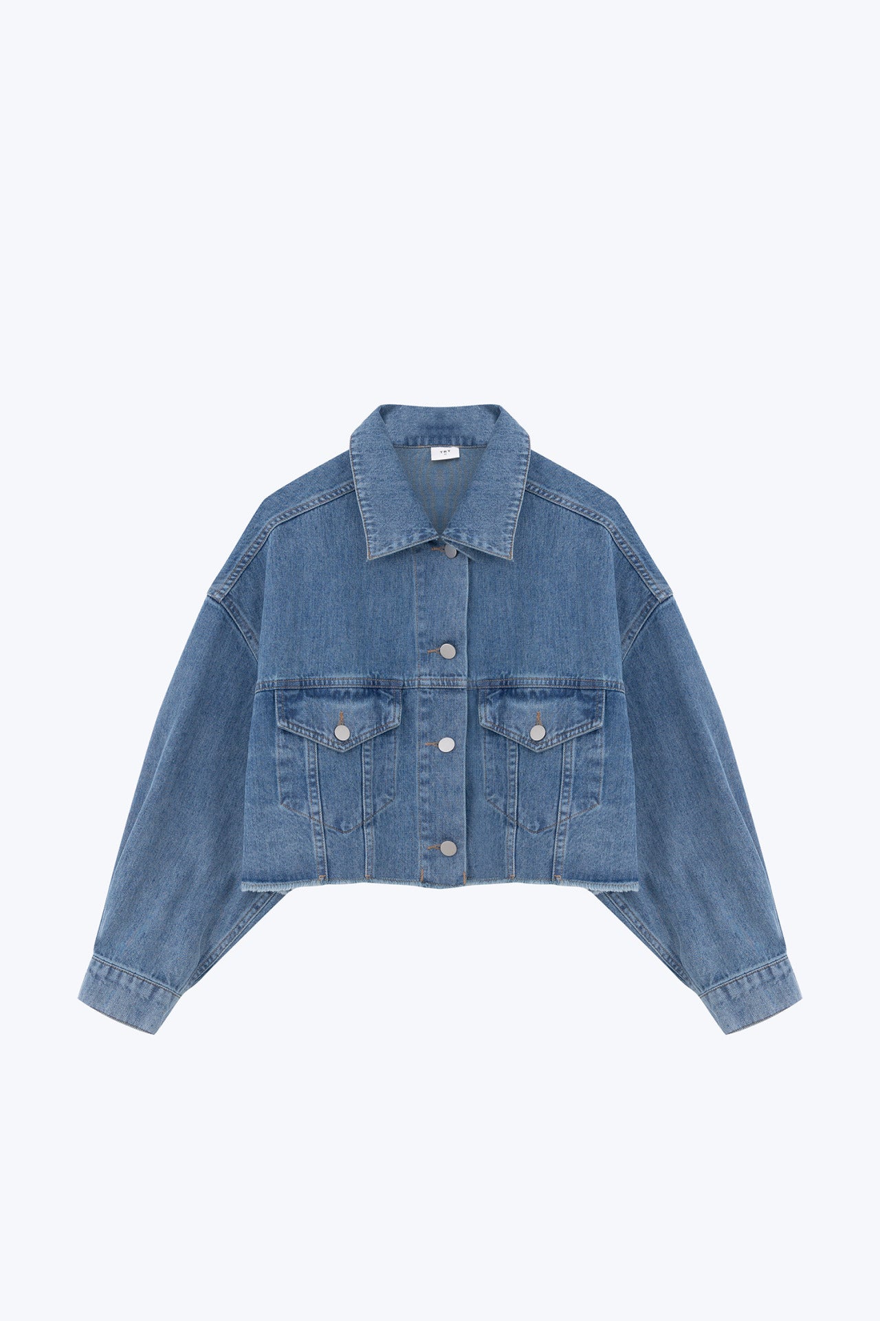 Cropped Denim Jacket - Denim