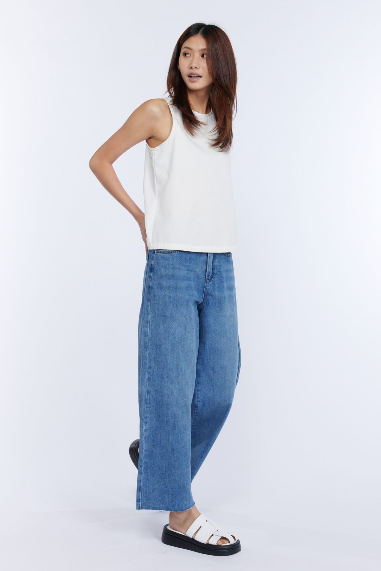 Denim Wide Legged Jeans - Denim