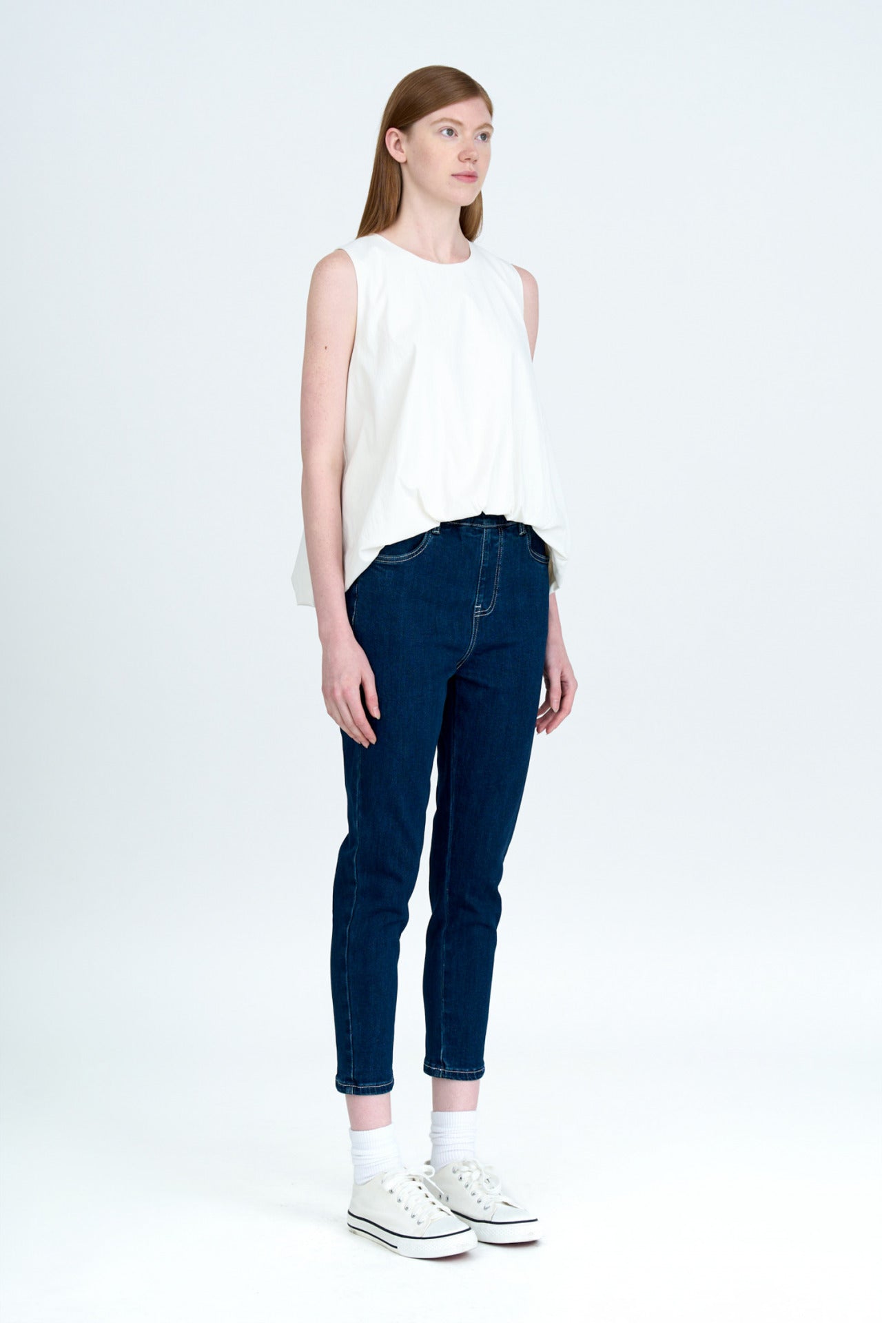 Denim Pull-Up Jeans - Dark Denim