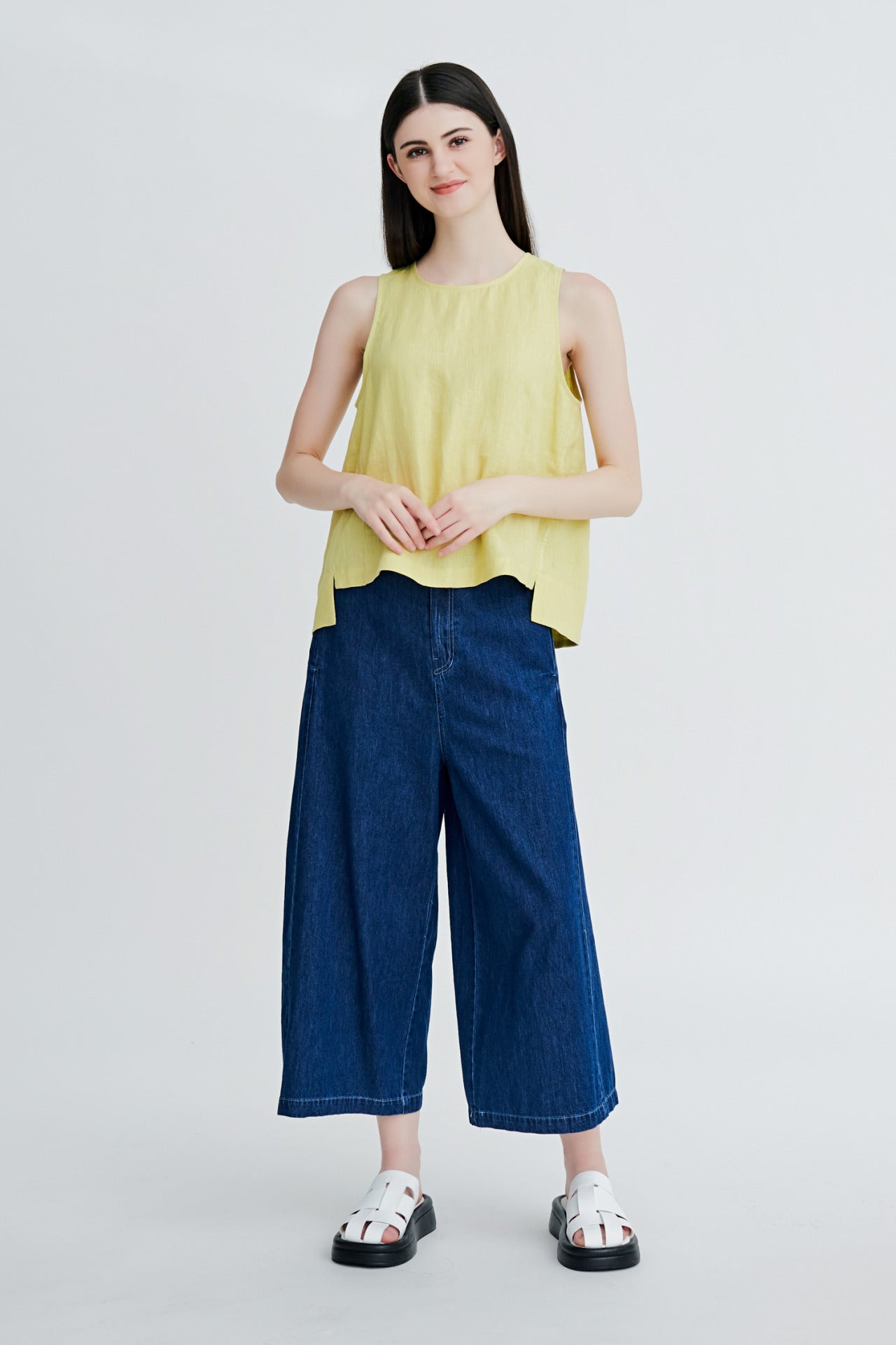 Denim Straight Trousers