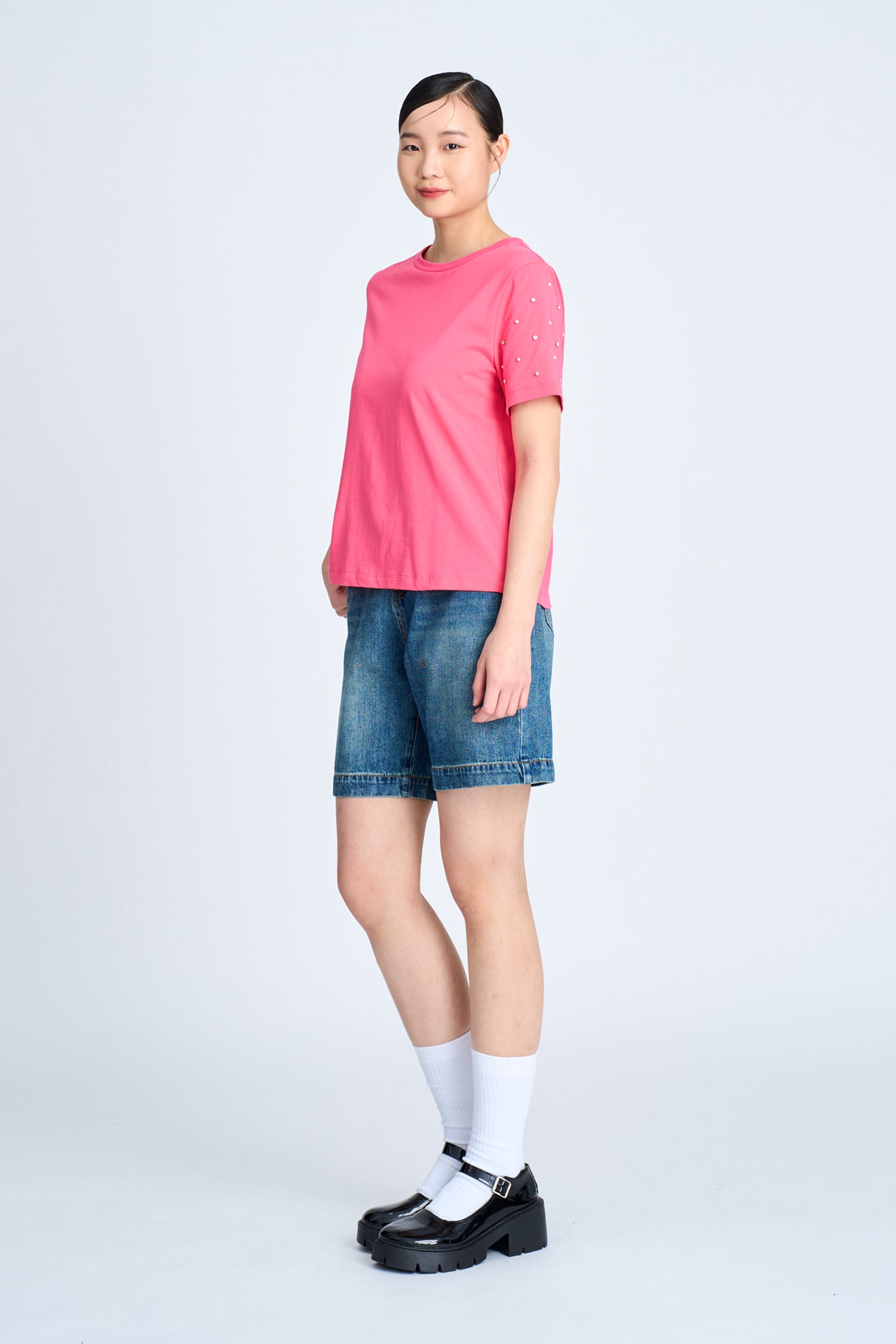 Denim Bermudas Shorts - Denim