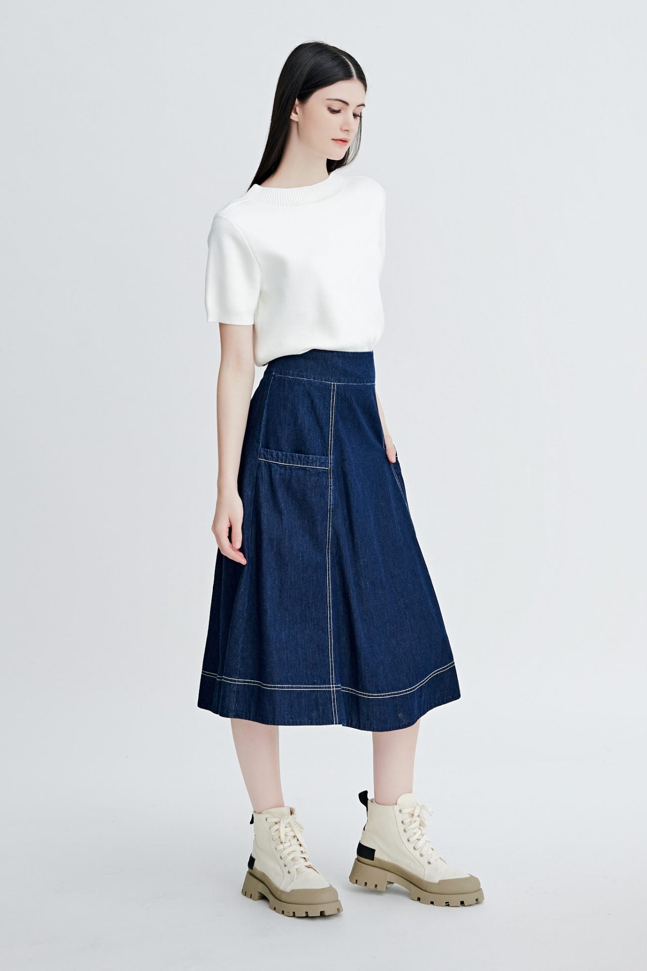 Denim Circular Skirt