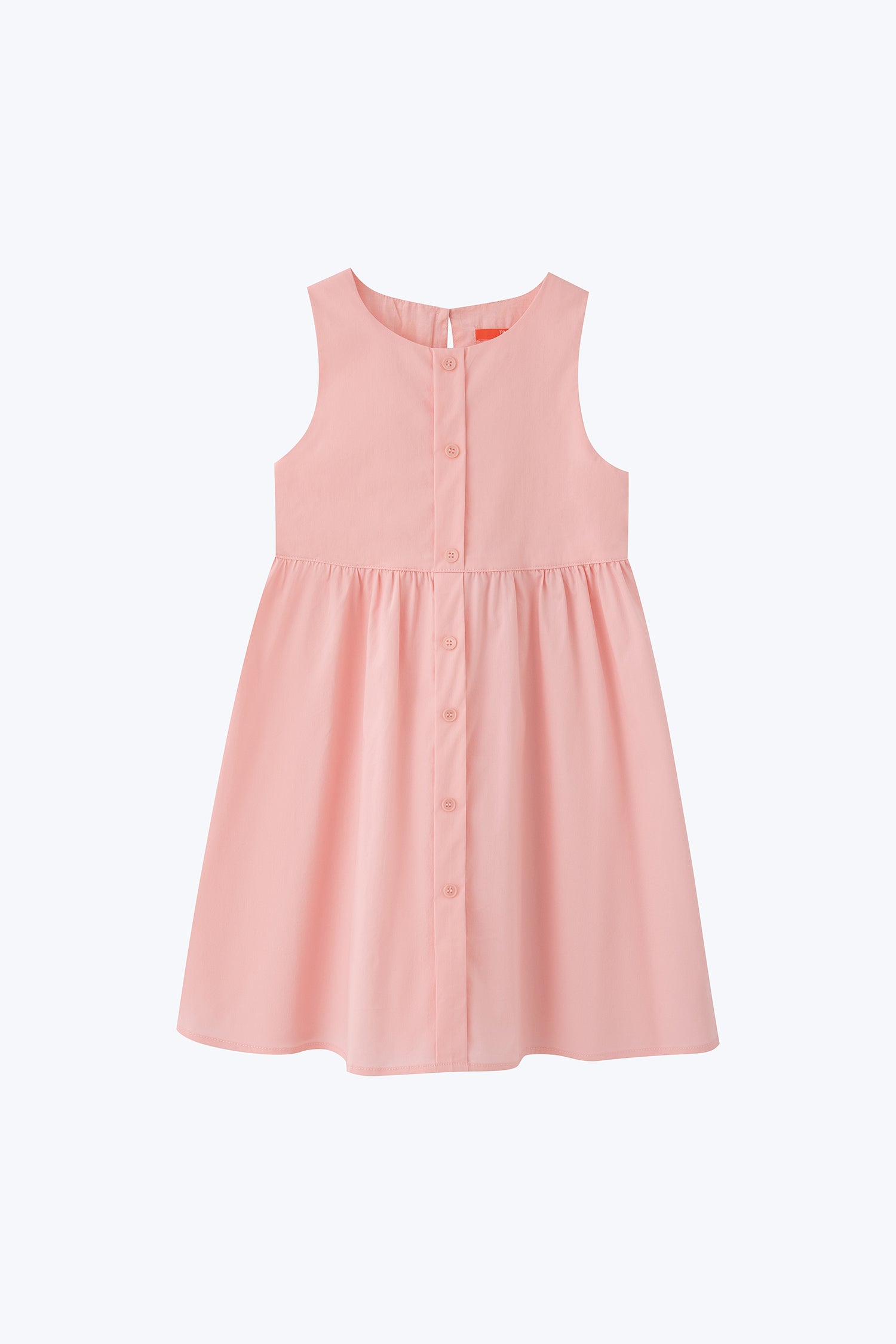 Sleeveless Gathered Dress - Pink