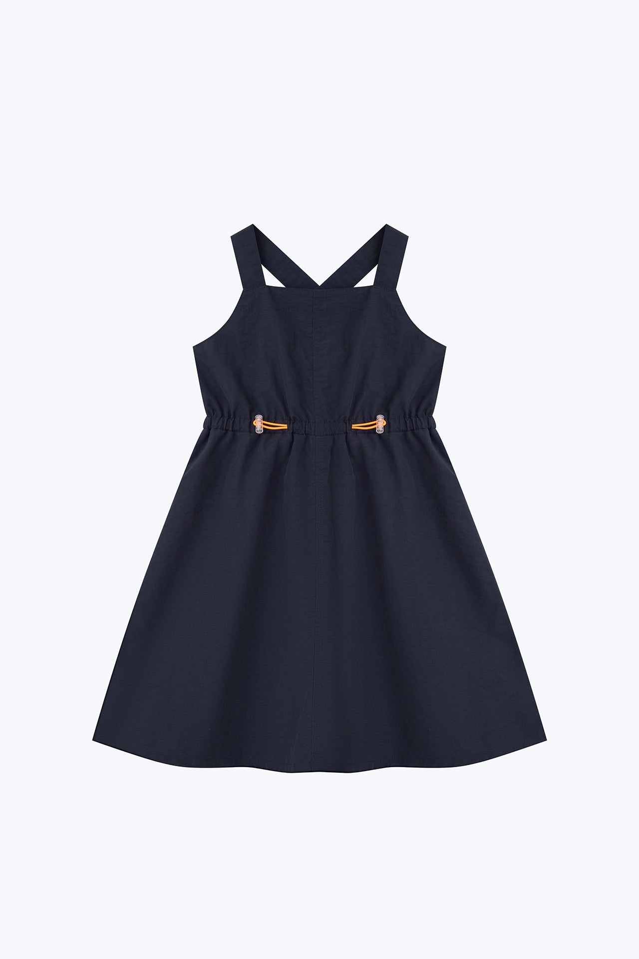 Elasticated Drawcord Dress - Navy