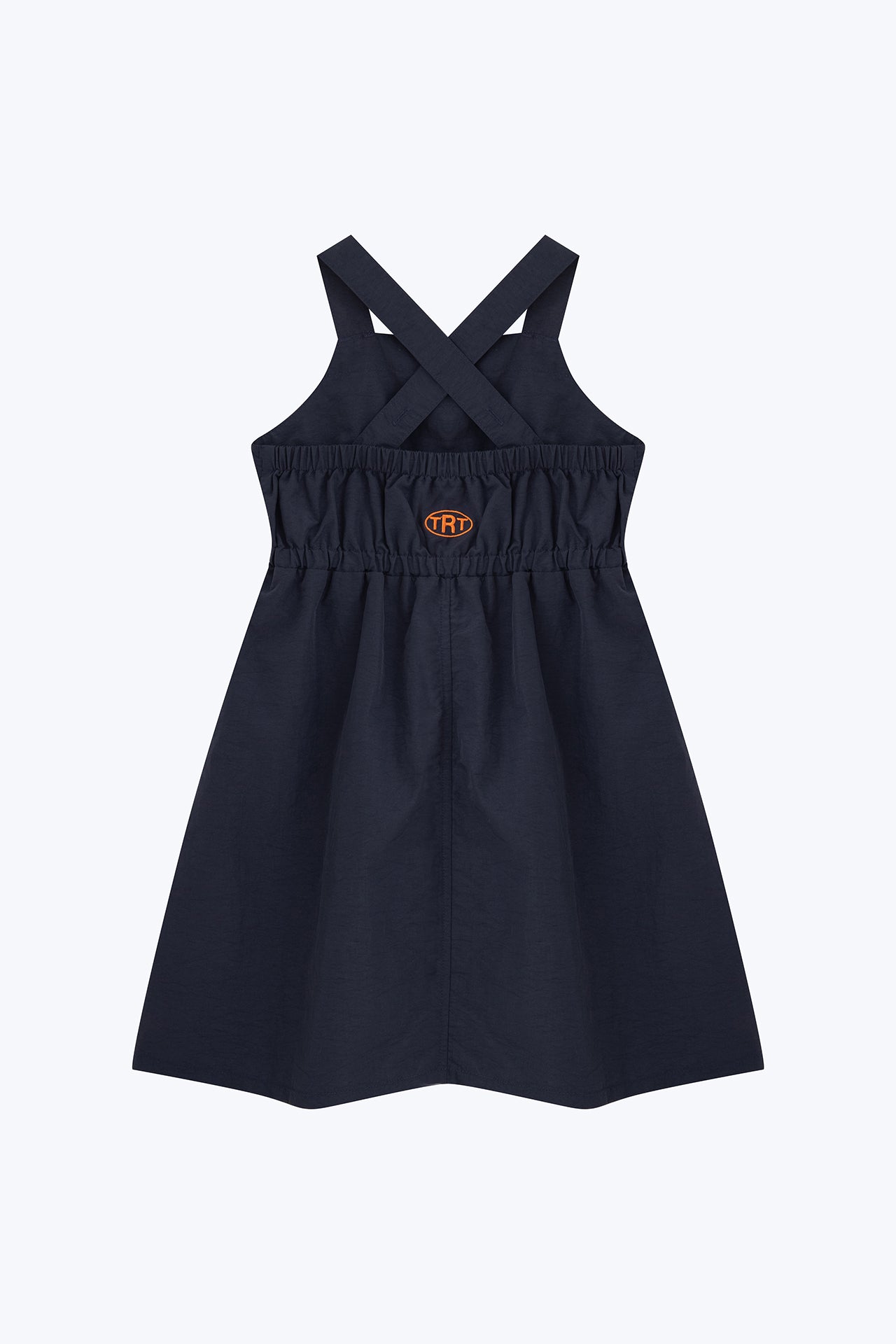 Elasticated Drawcord Dress - Navy