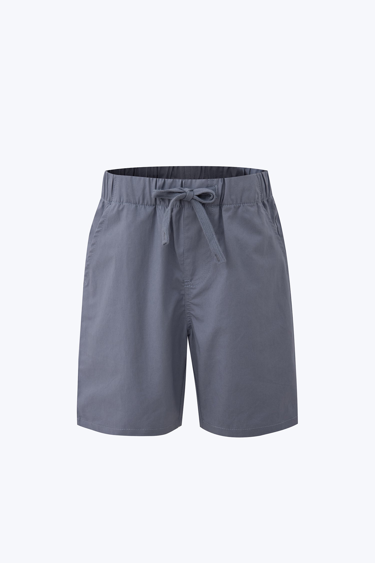 Casual Drawstring Shorts - Dusty Blue