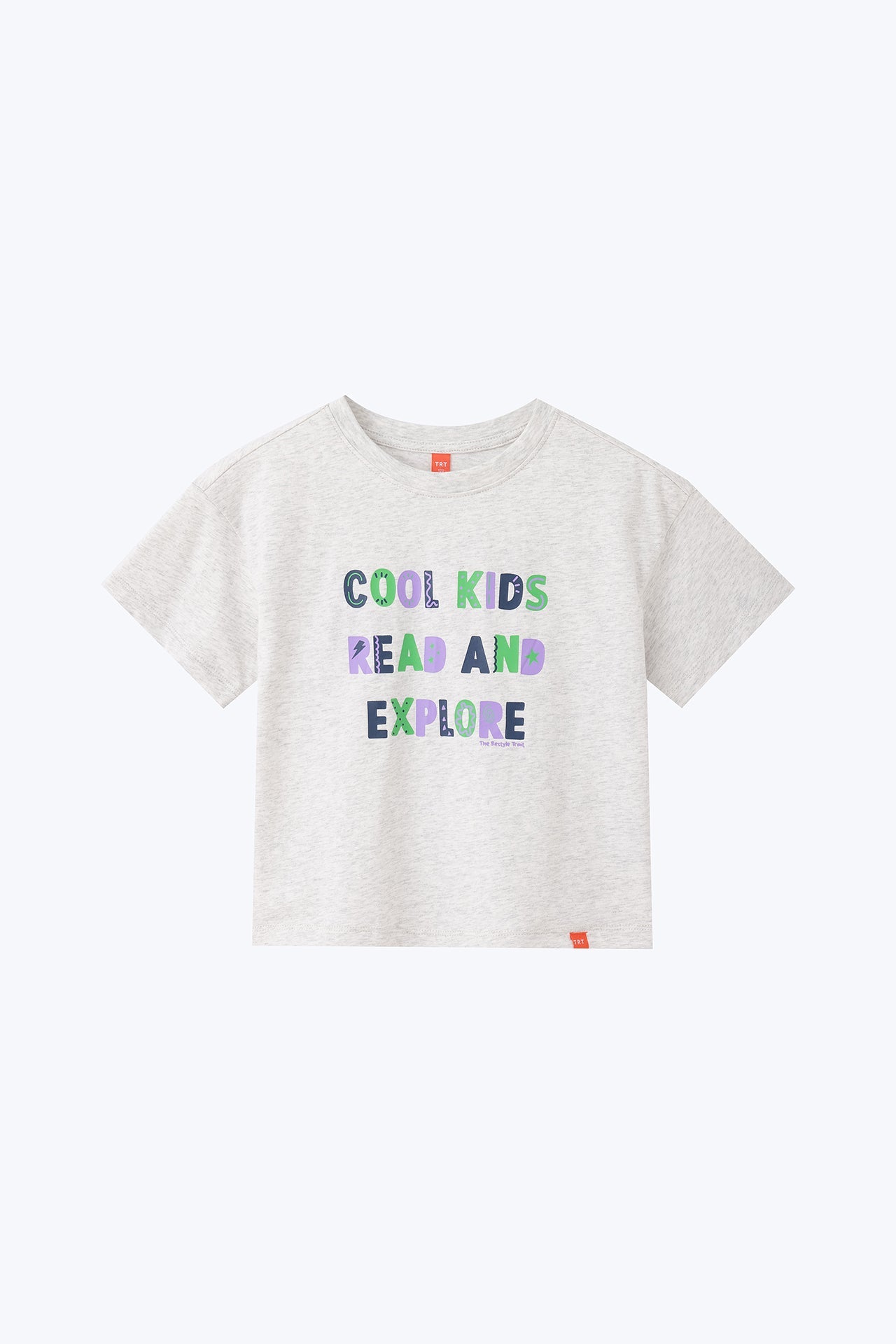 Cool Kids Print Tee - Heather Grey