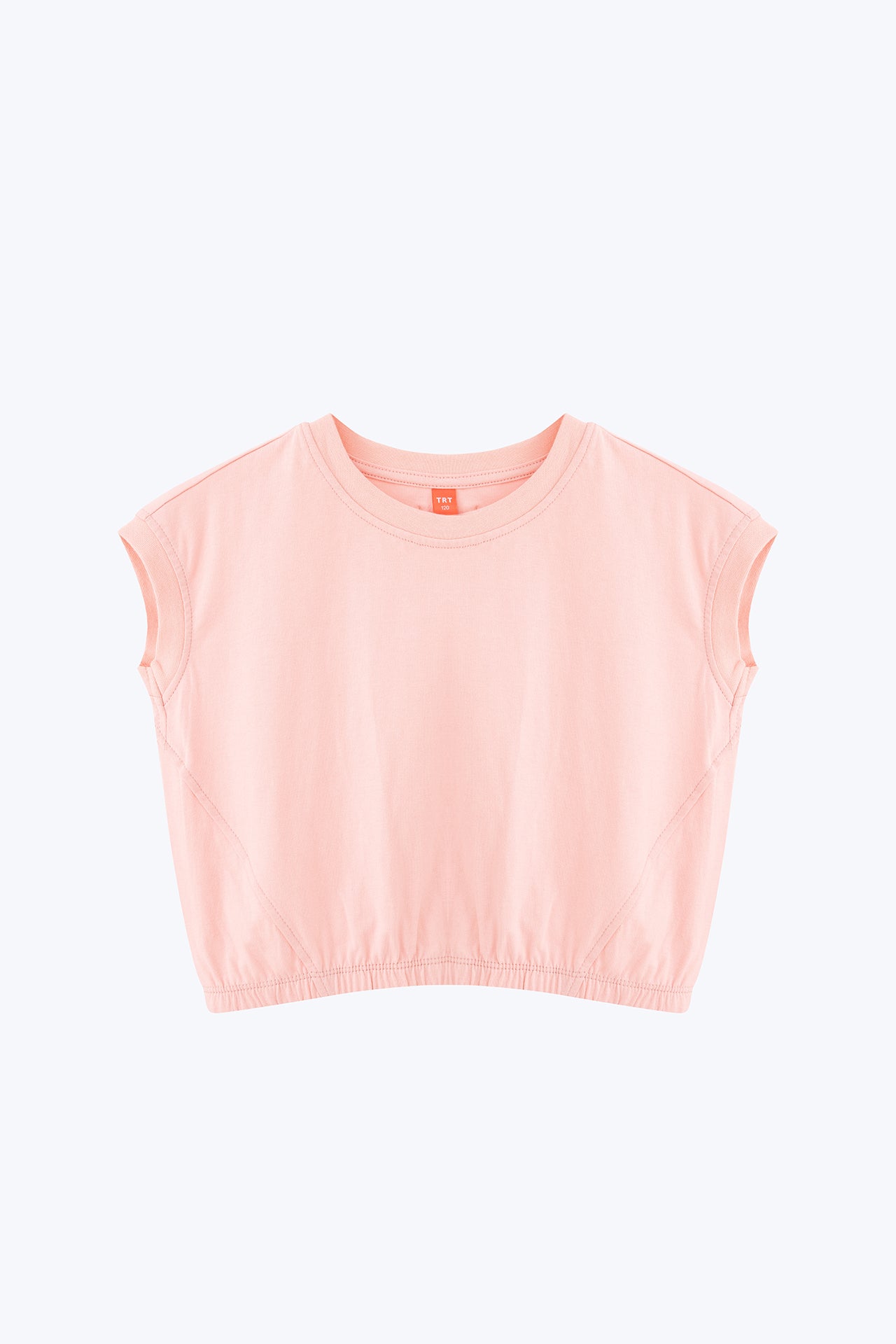 Kid&#39;s Cropped Tee with Elastic Waist - Pink