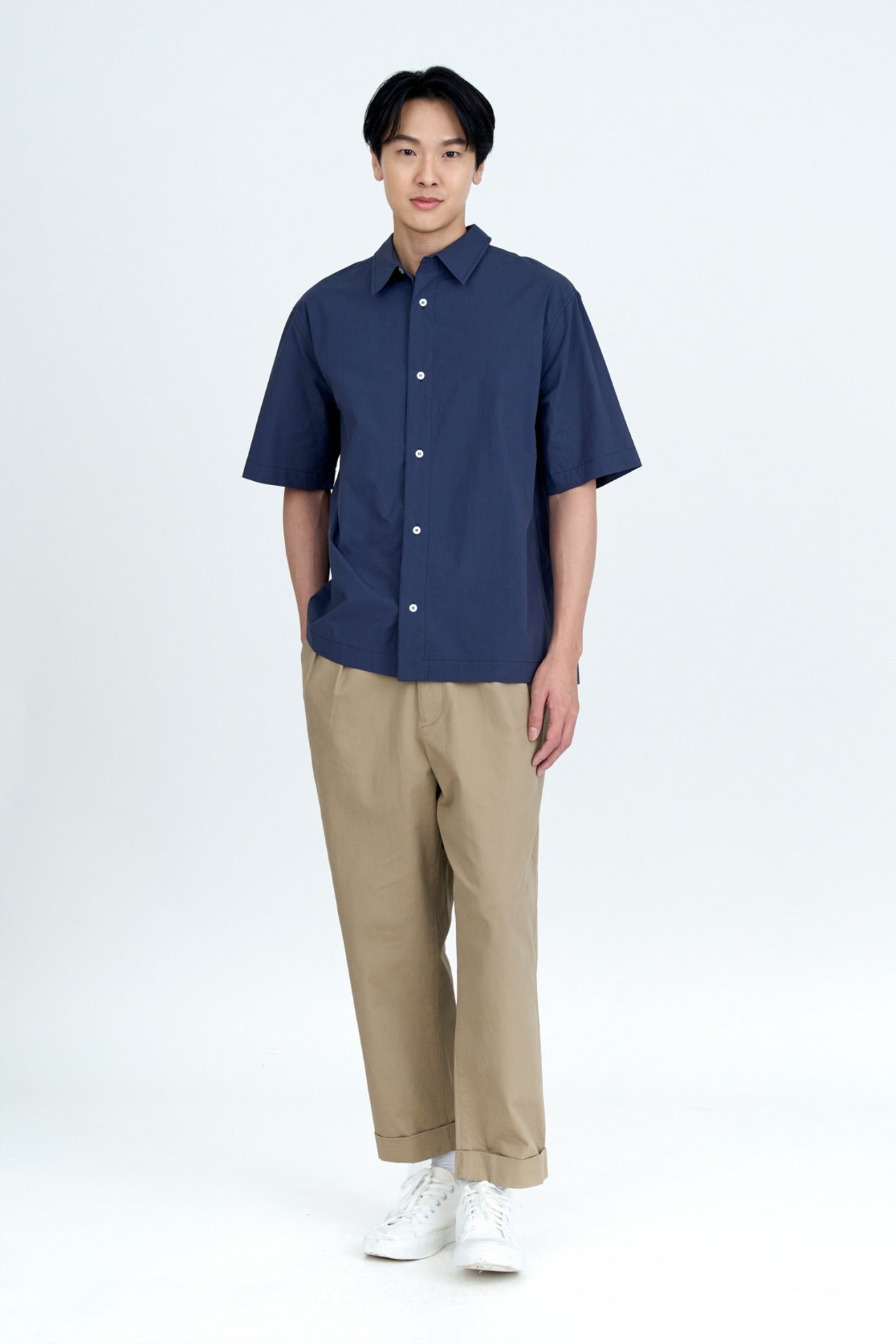 Restyle Relaxed Weekend Shirt - Navy