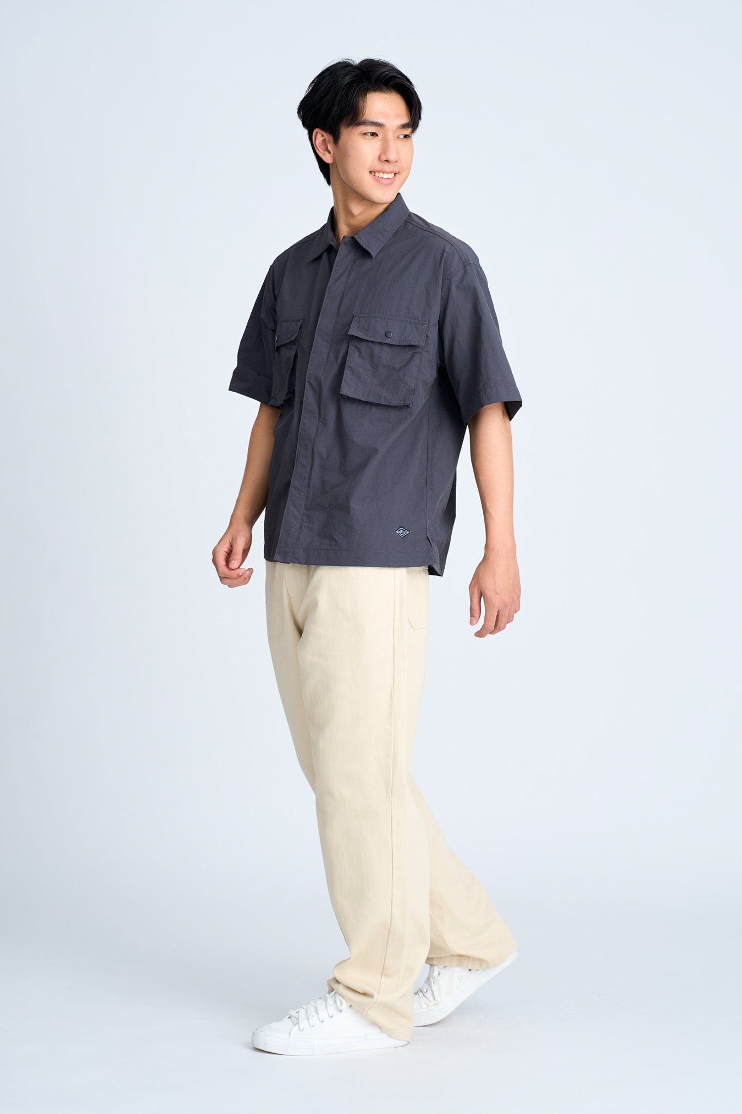 Nylon Utility Shirt - Charcoal