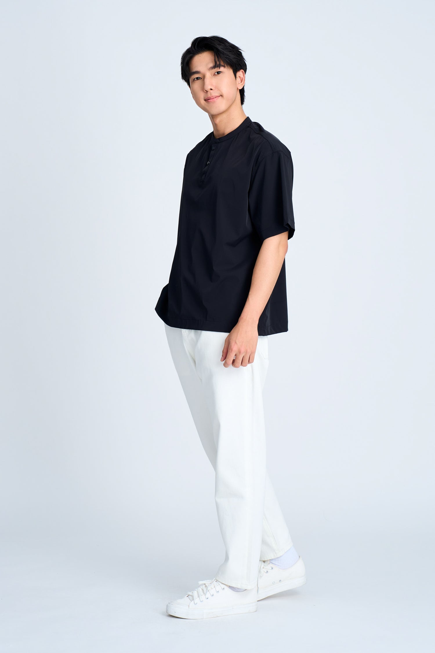 Casual Stand Collar Pocket Shirt