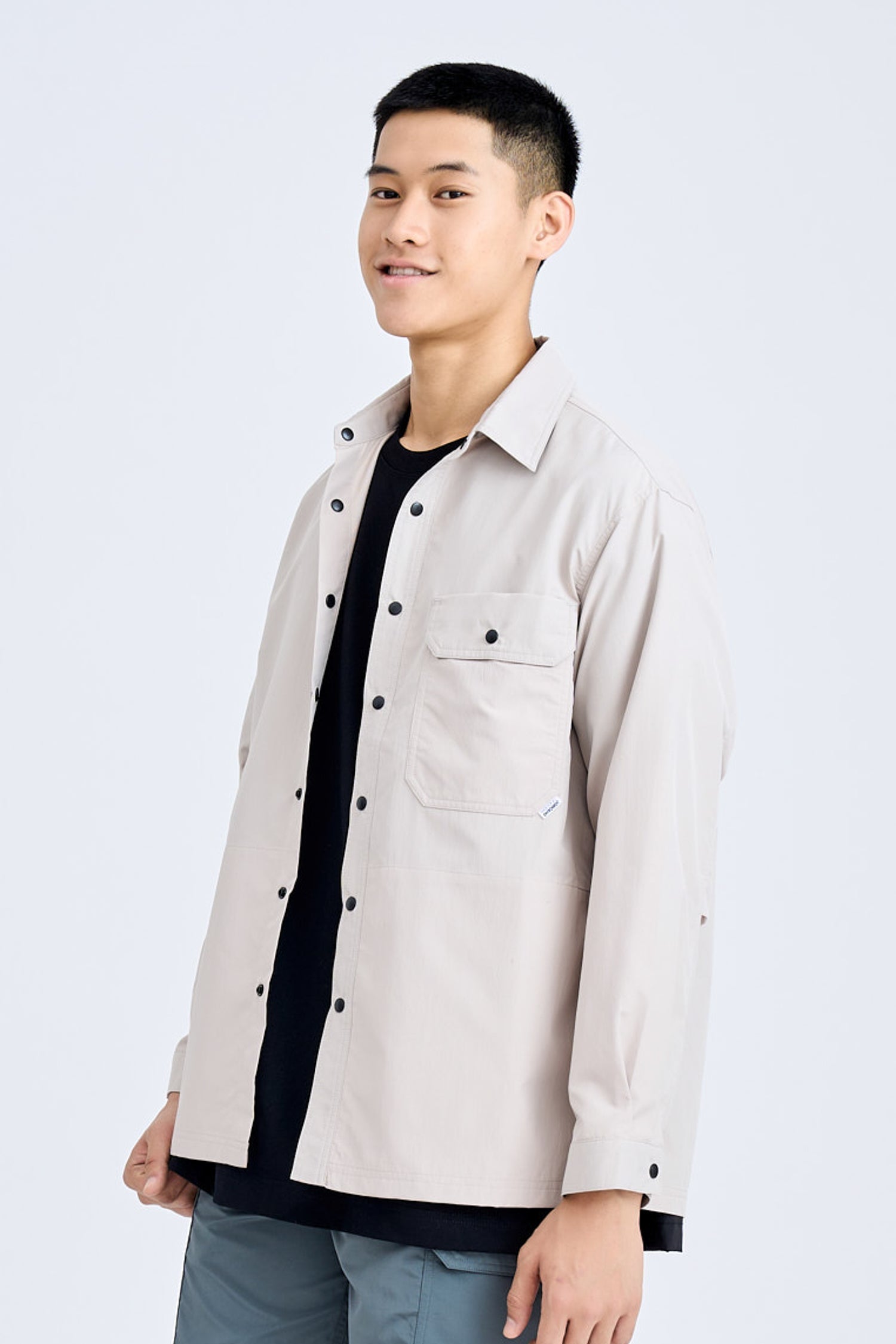 Utility Pocket Overshirt - Khaki