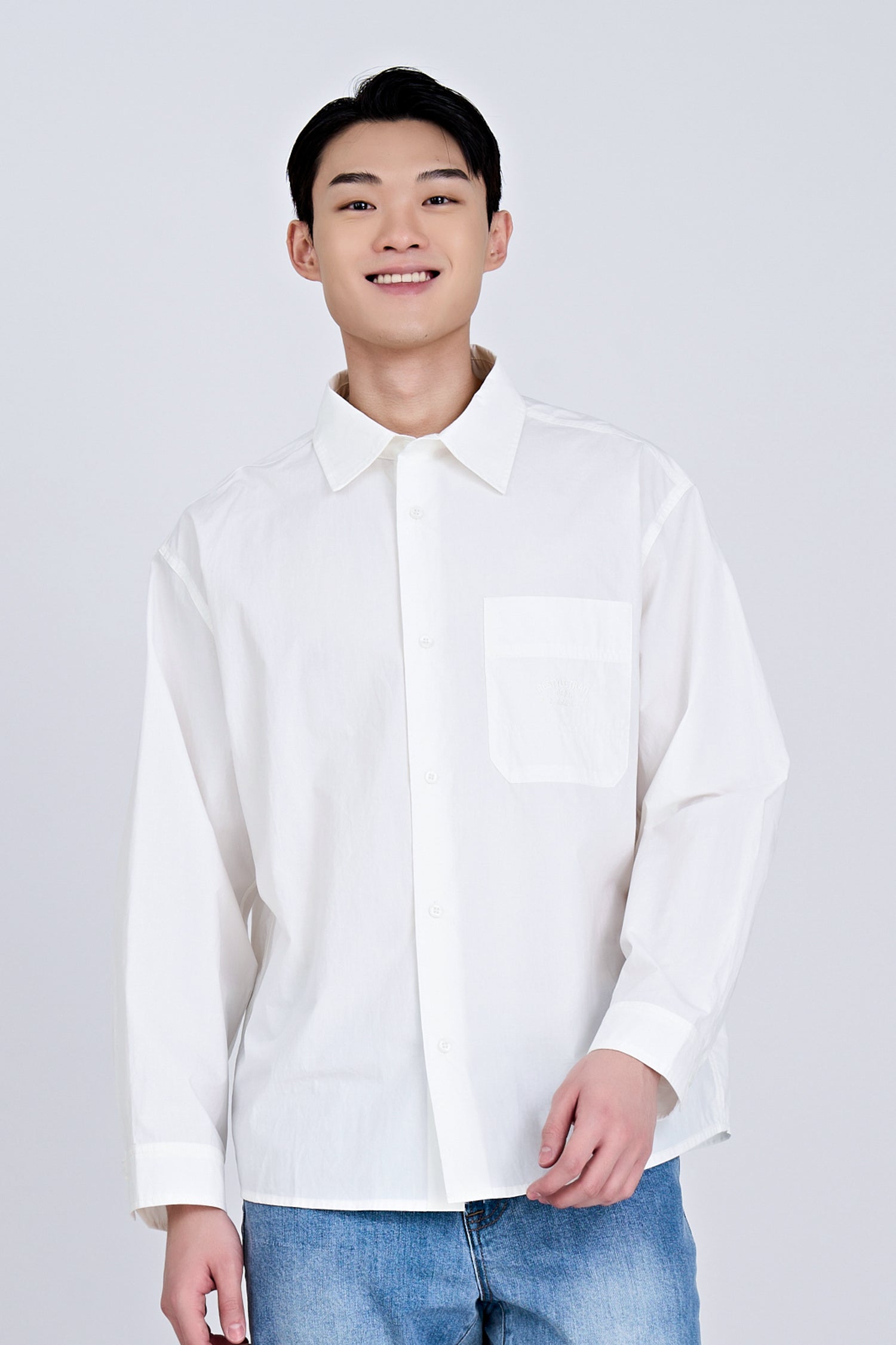 Button Up Classic Shirt - White