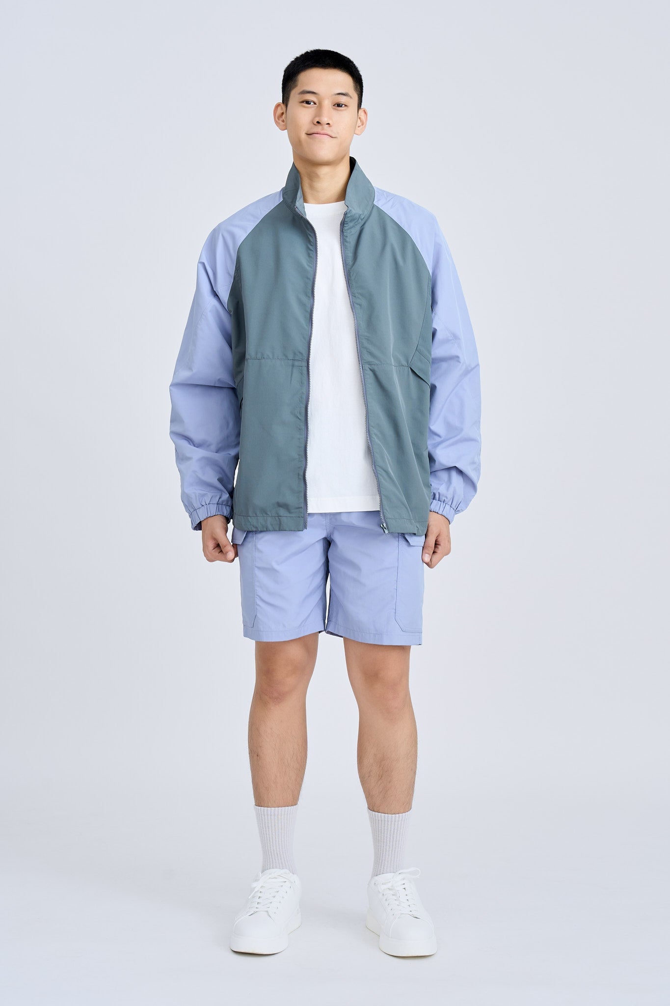 Waterproof Windbreaker Jacket - Gray Green