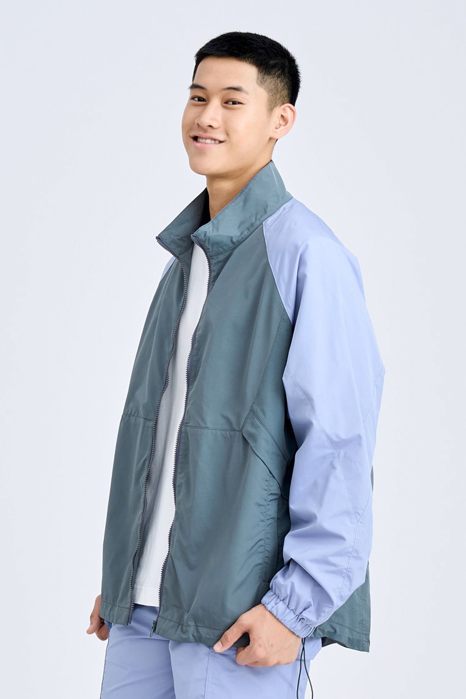 Waterproof Windbreaker Jacket - Gray Green