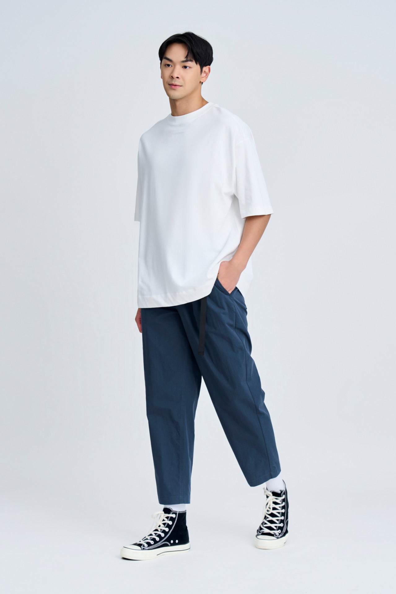 Relaxed-fit Parachute Trousers - Dark Navy