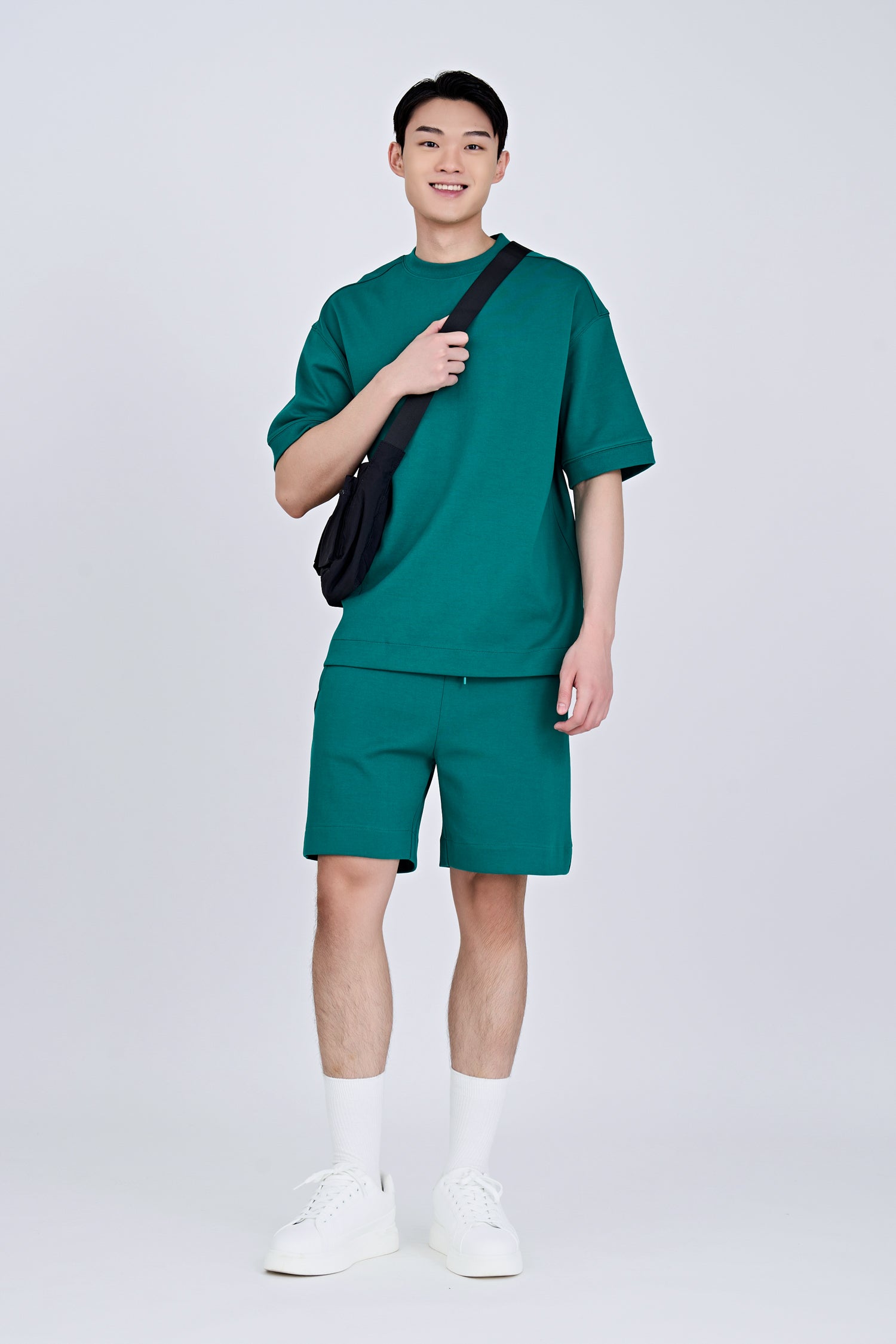 Heavyweight Jersey Drawstring Shorts - Emerald