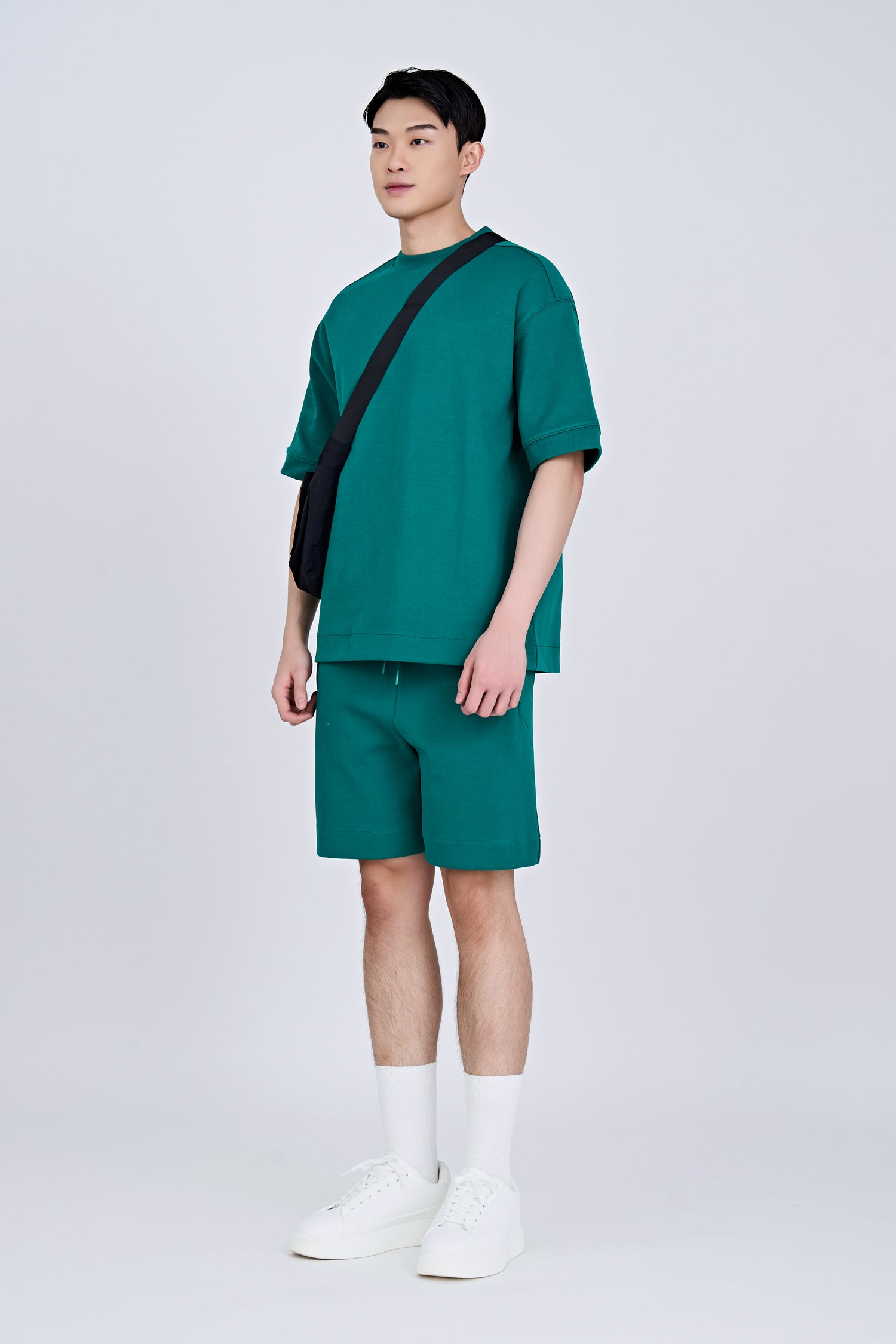 Heavyweight Jersey Drawstring Shorts - Emerald