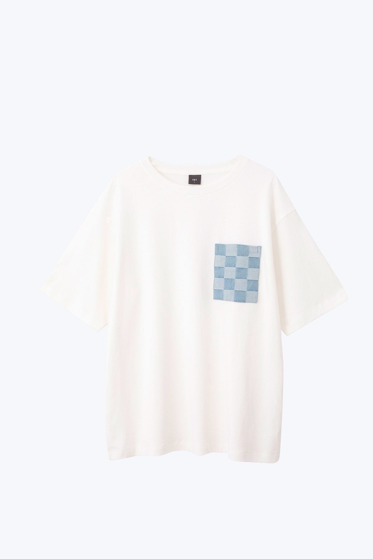 (B) Polycotton Jersey With Checkerboard Pocket Tee