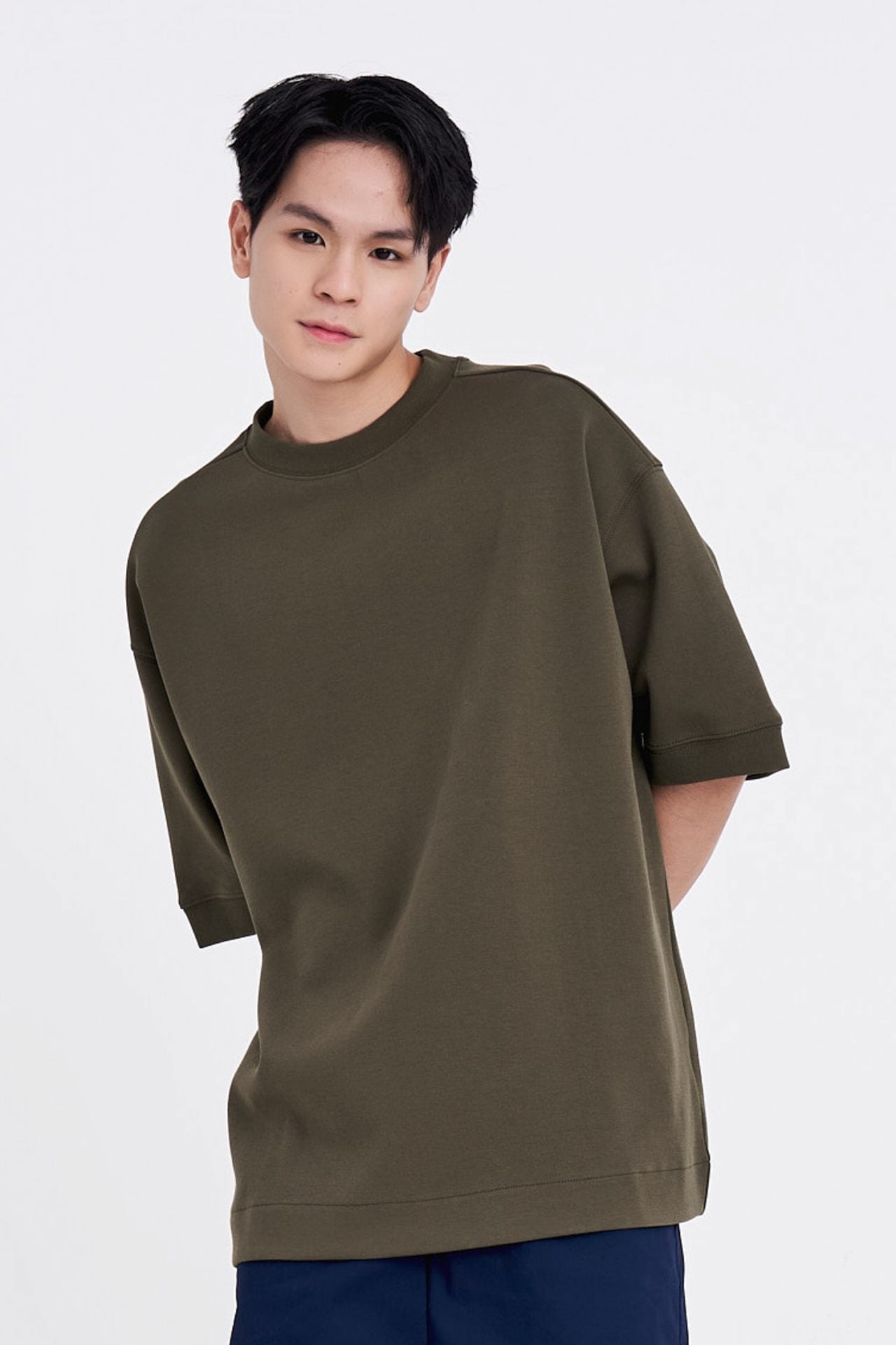 (C) Oversized Fit Heavyweight Tee - Army Green