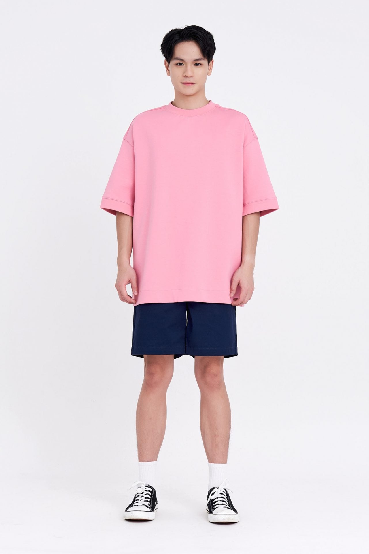 (C) Oversized Fit Heavyweight Tee - Rouge