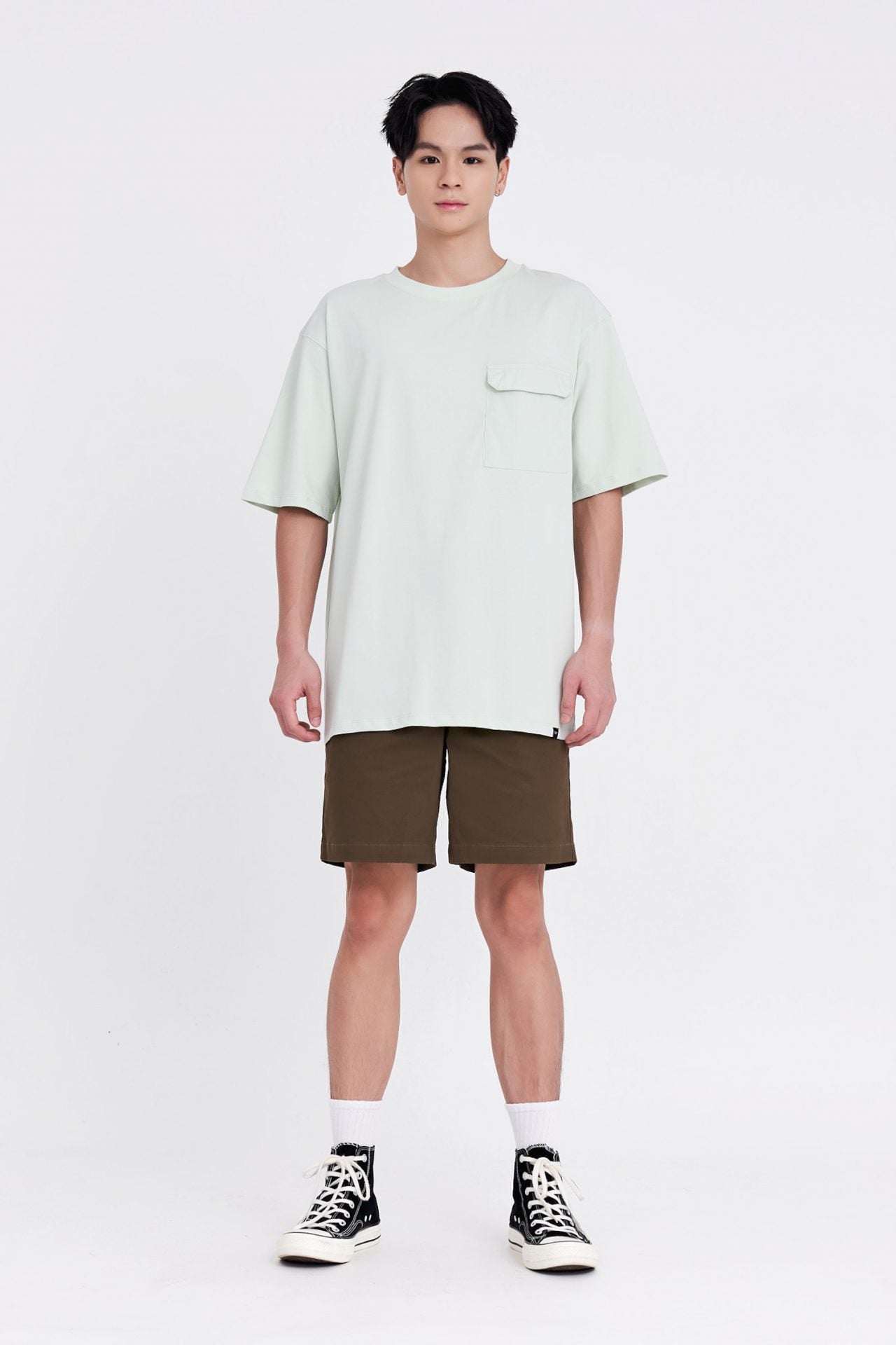 Flapped Patch Pocket Tee - Mint