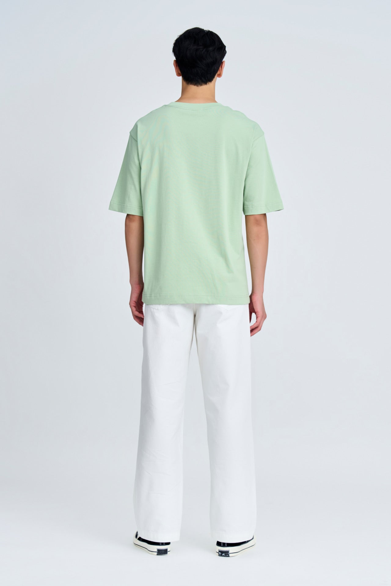 (B) Classic Relaxed-Fit Crew Neck Tee - Sage