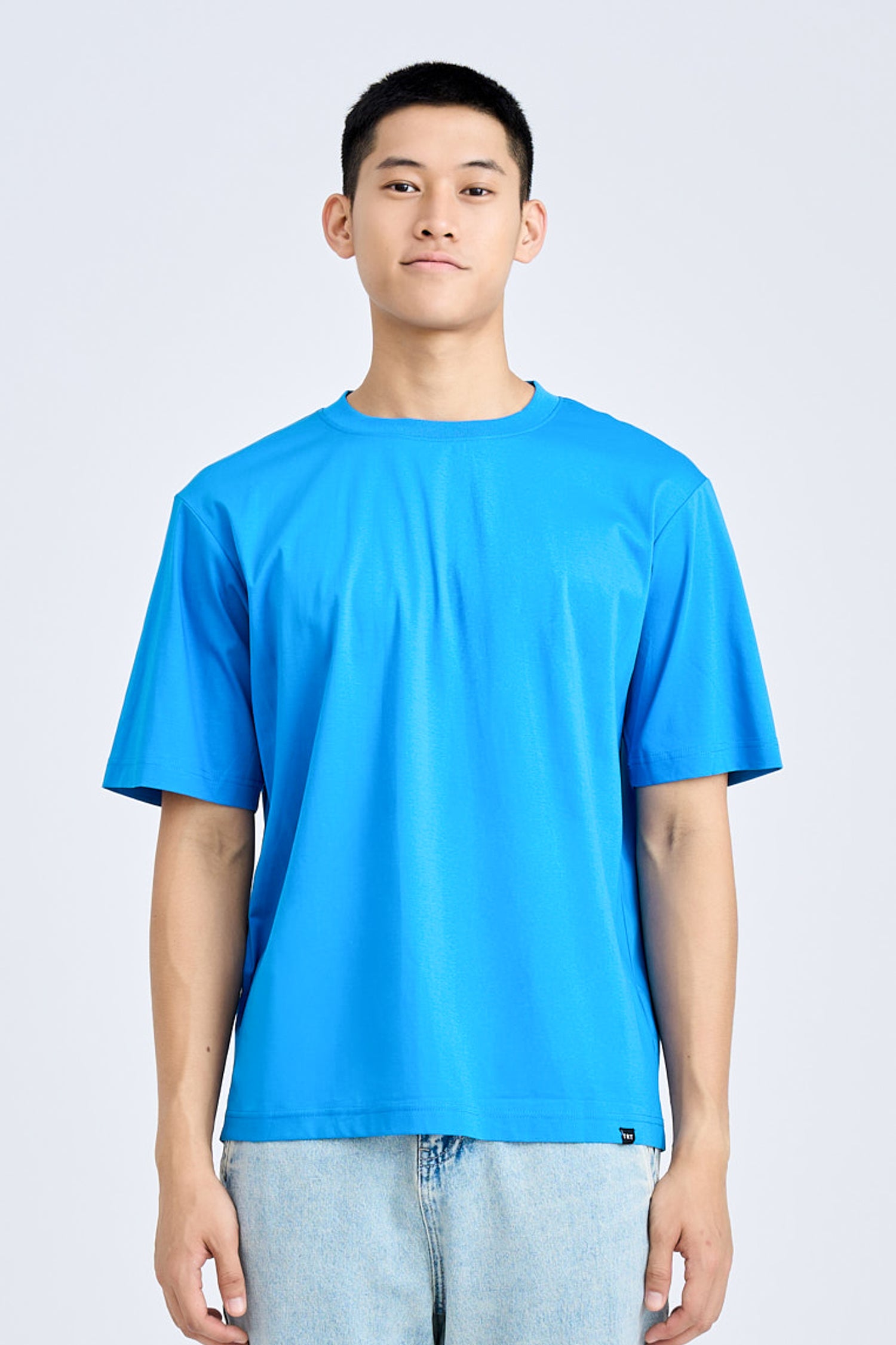 (A) Essential Crew Neck Tee - Cobalt