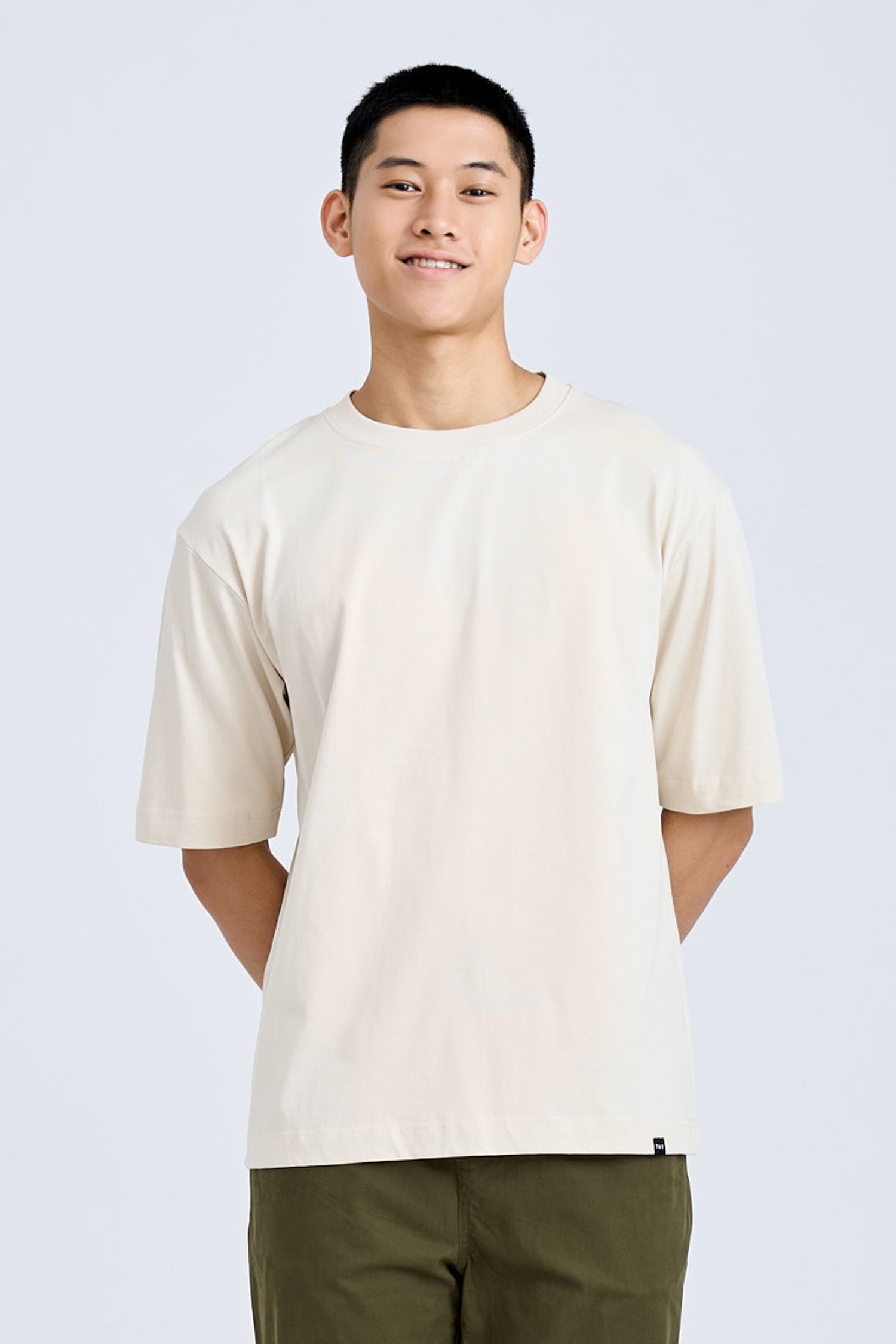 (A) Essential Crew Neck Tee - Taupe