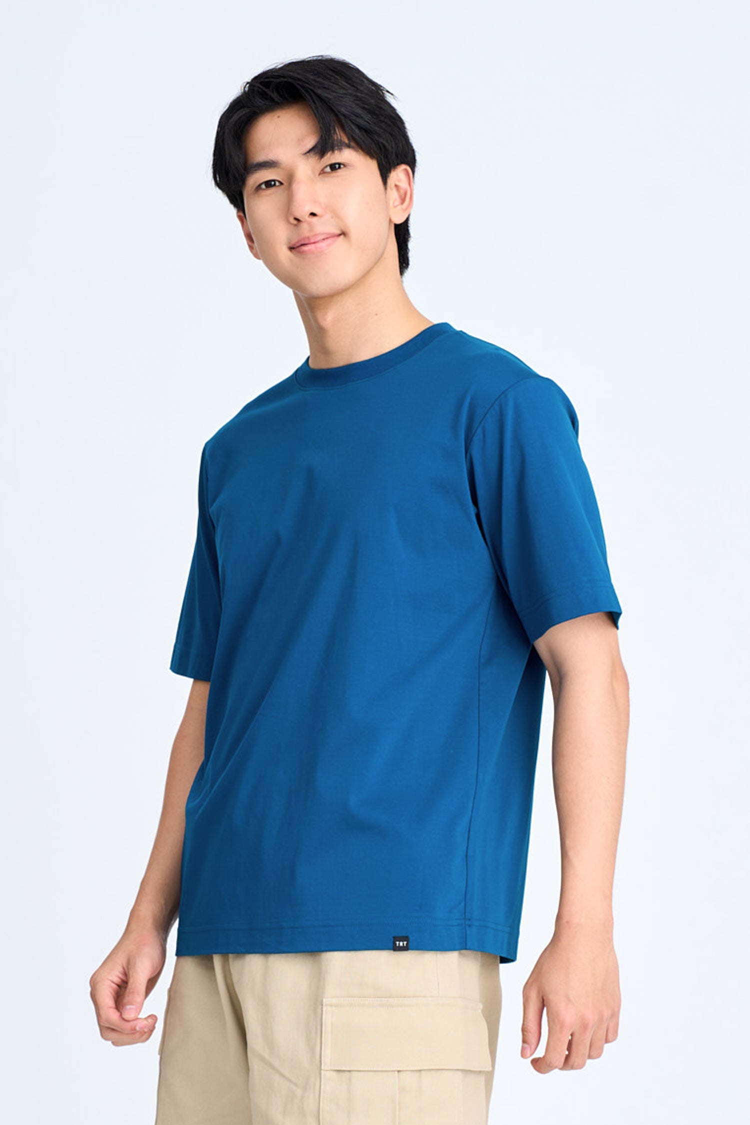 (A) Essential Crew Neck Tee - Blueberry