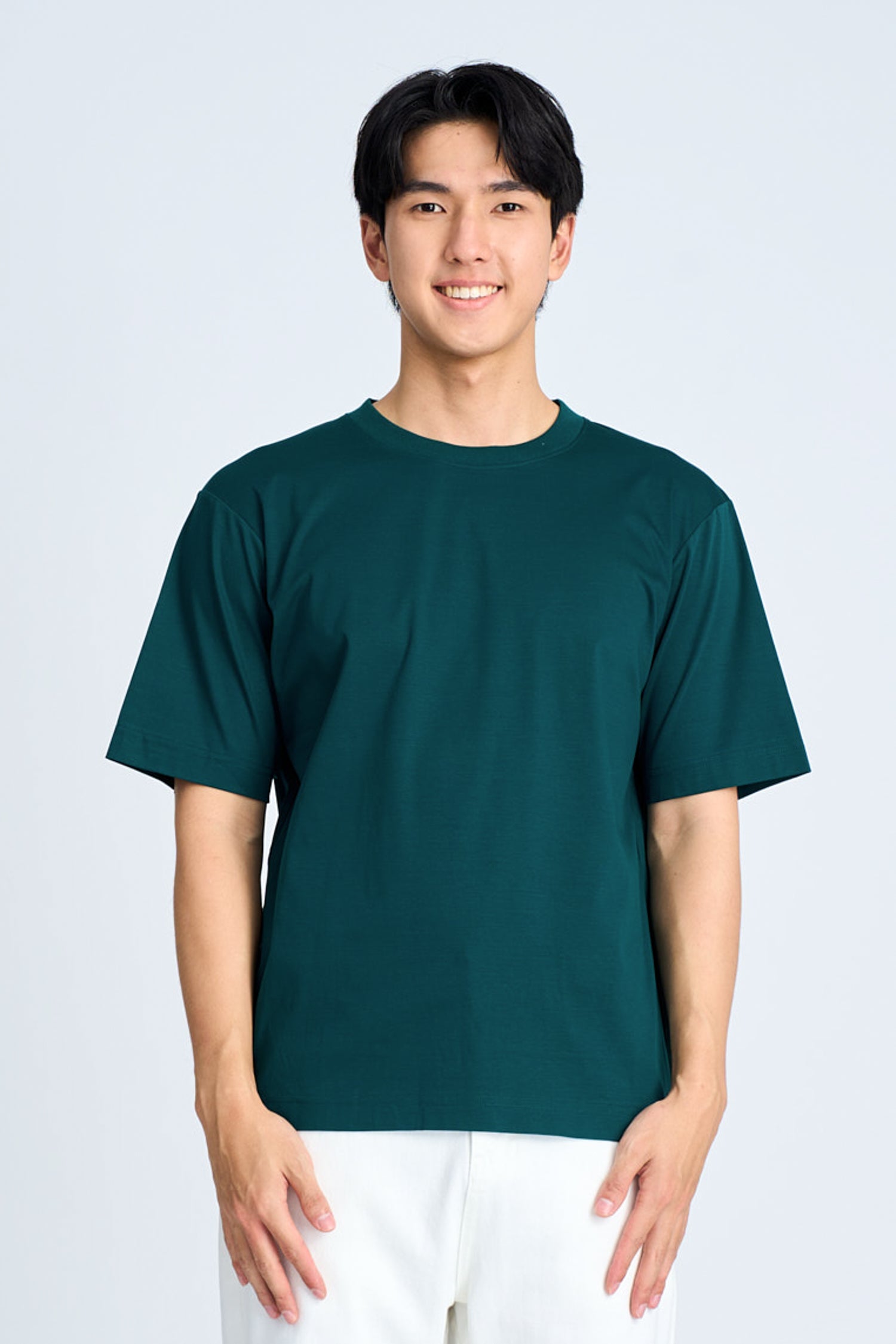 (A) Essential Crew Neck Tee - Dark Emerald