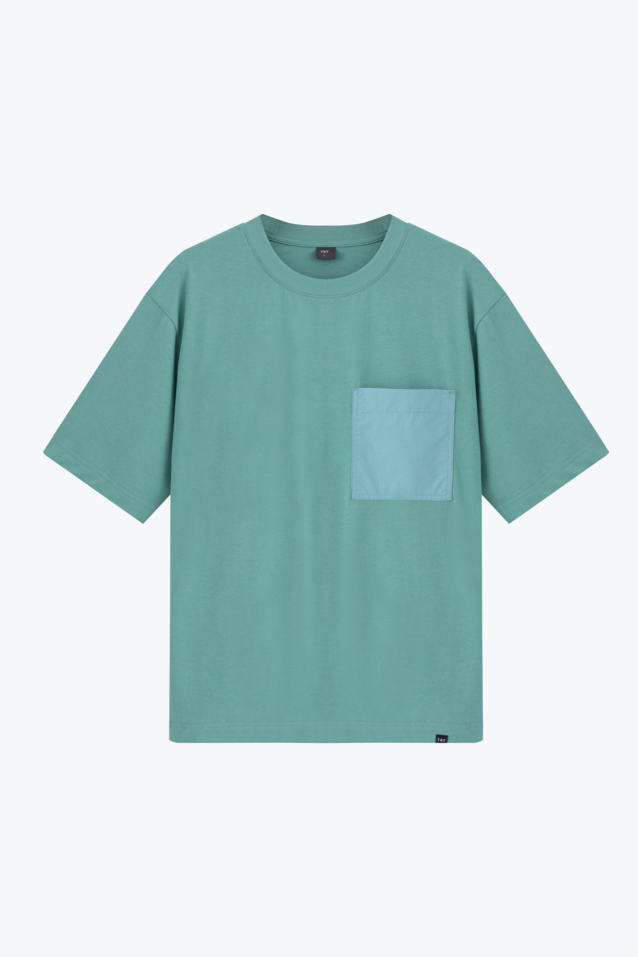 (B) Relaxed-fit Patch Pocket Tee - Teal Green