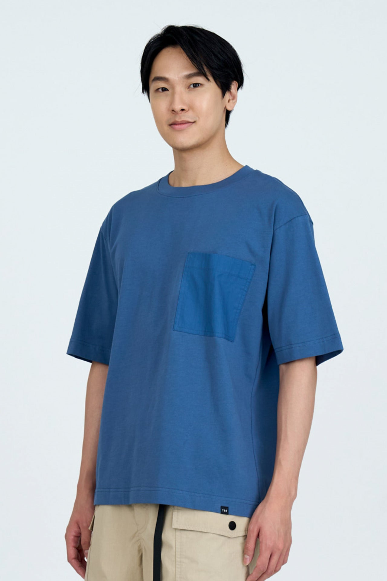 (B) Relaxed-fit Patch Pocket Tee - Sand