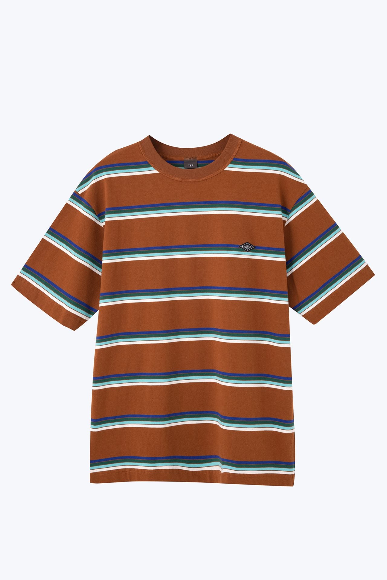 (B) Boxy-fit Multi-colour Stripes Tee