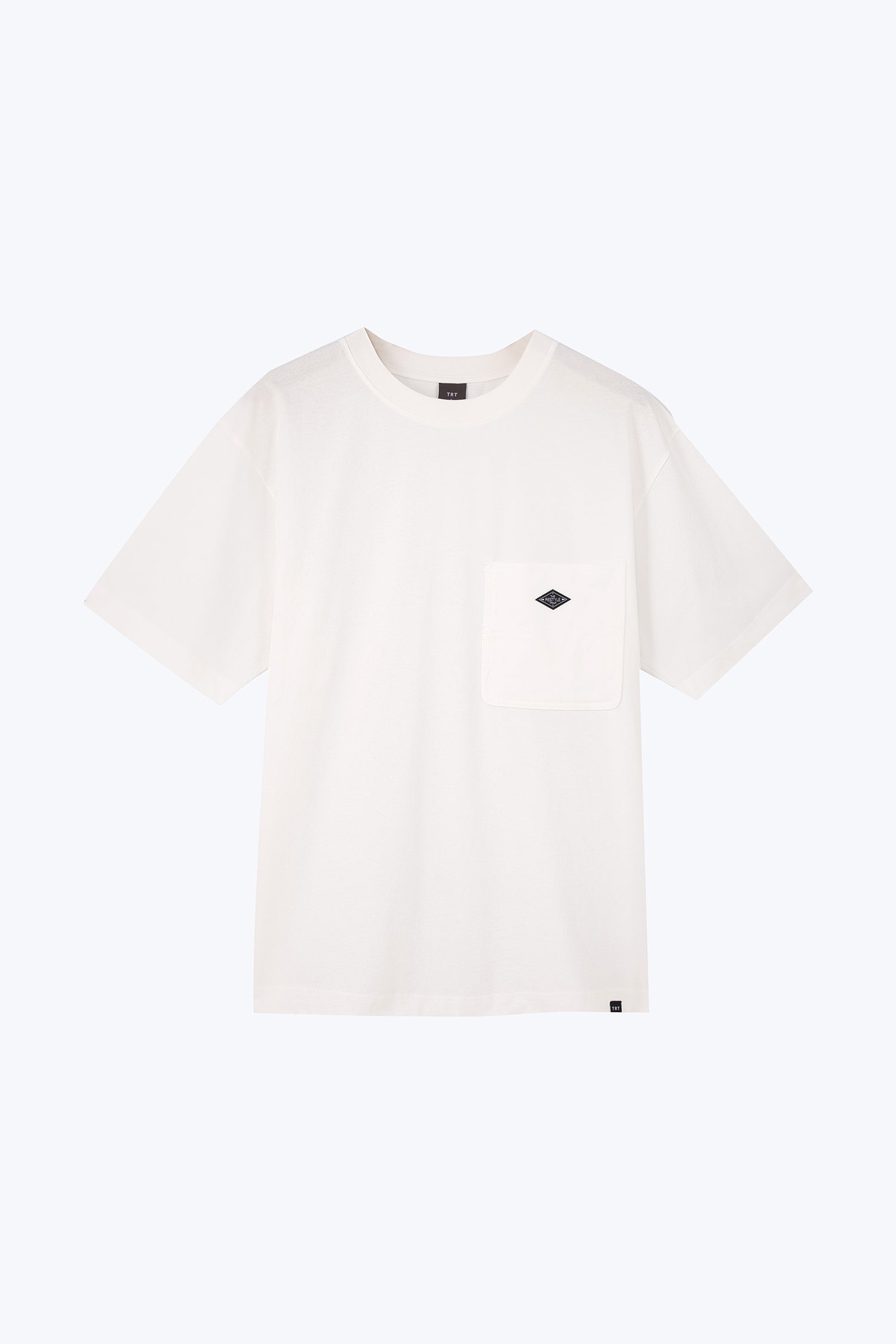 Utility Contrast Pocket Stitch Tee - Cream