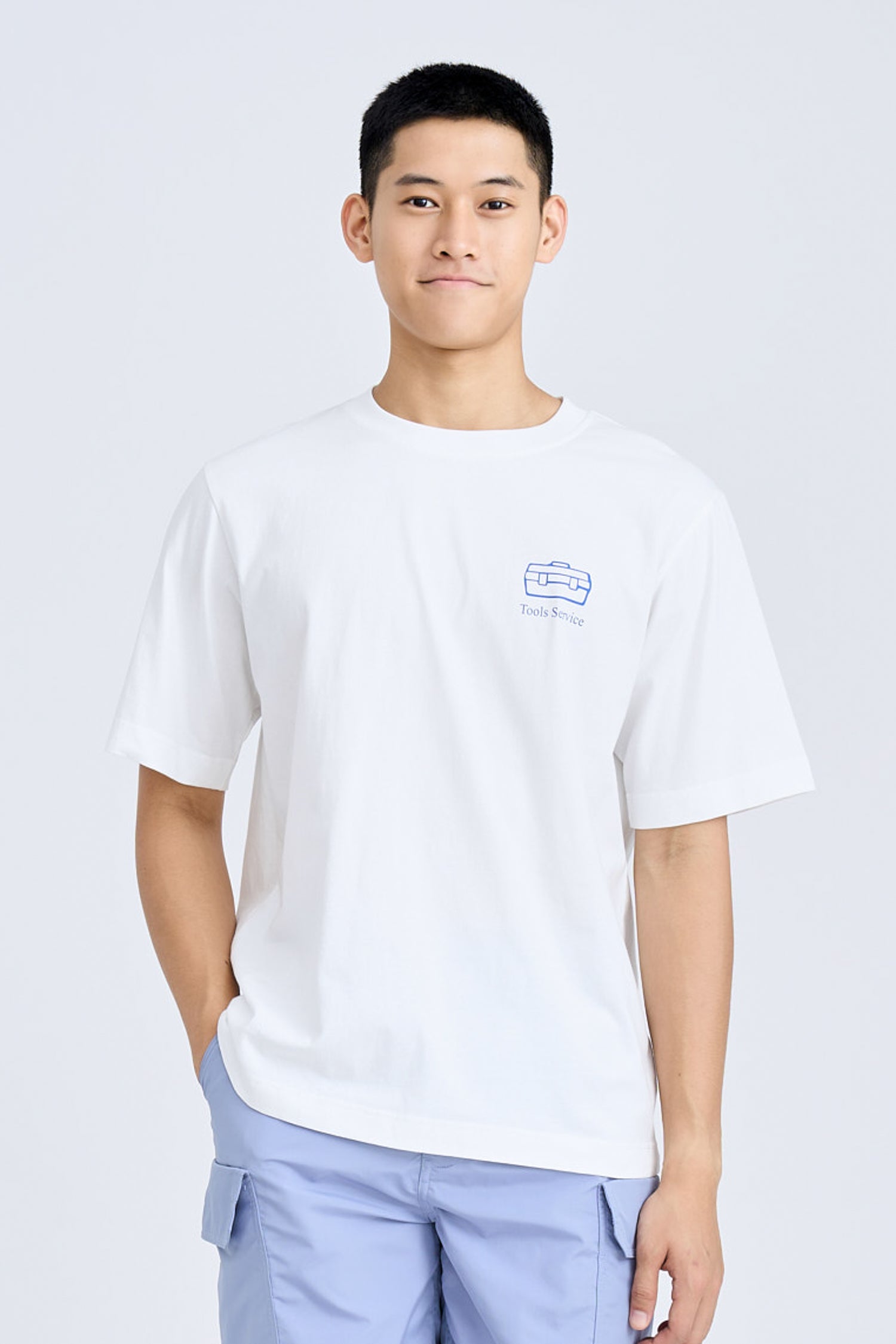 Jersey &quot;Classic Tools Service&quot; Graphic Tee - White