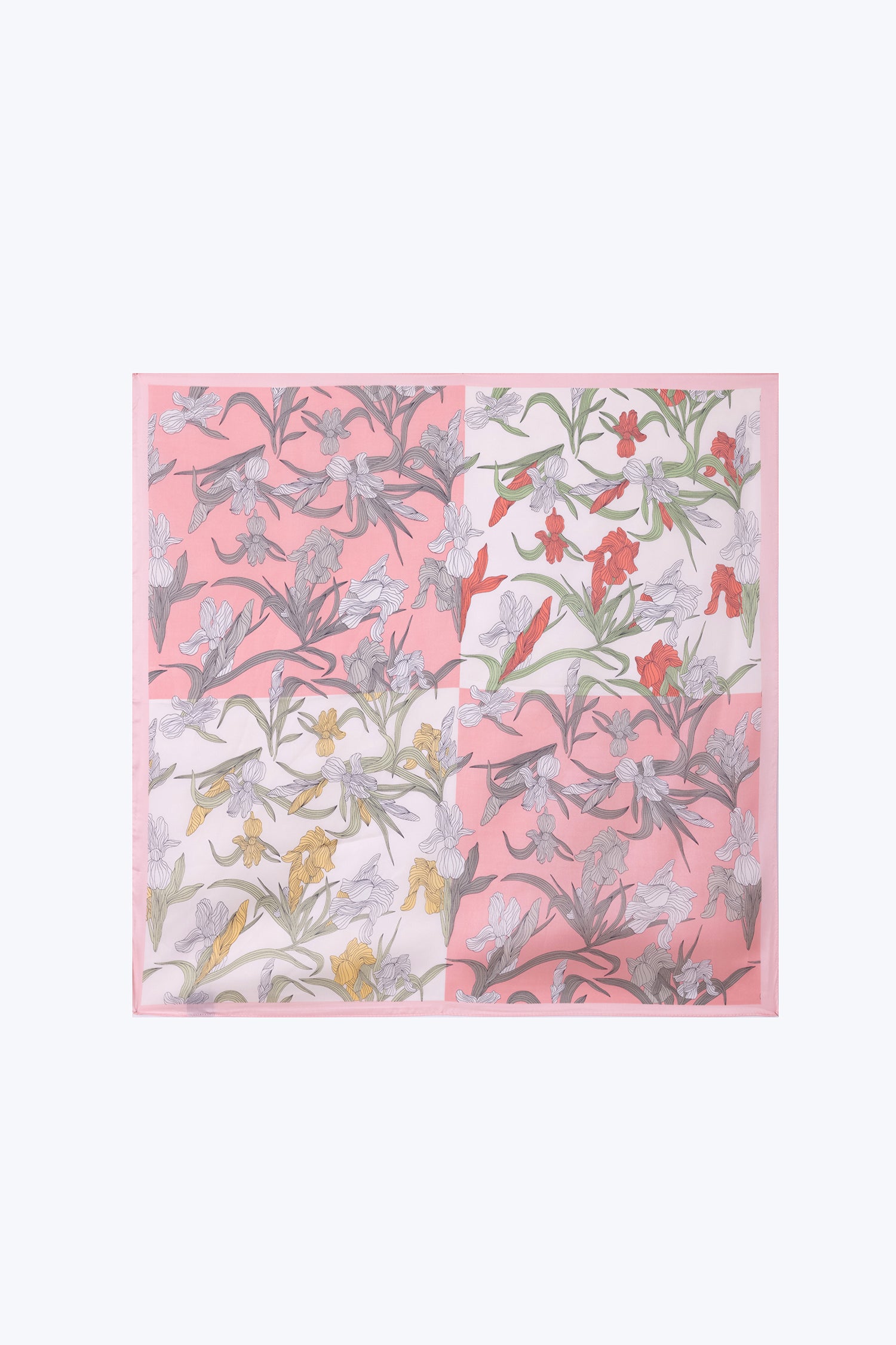 Abstract Floral Rectangular Scarf - Blush