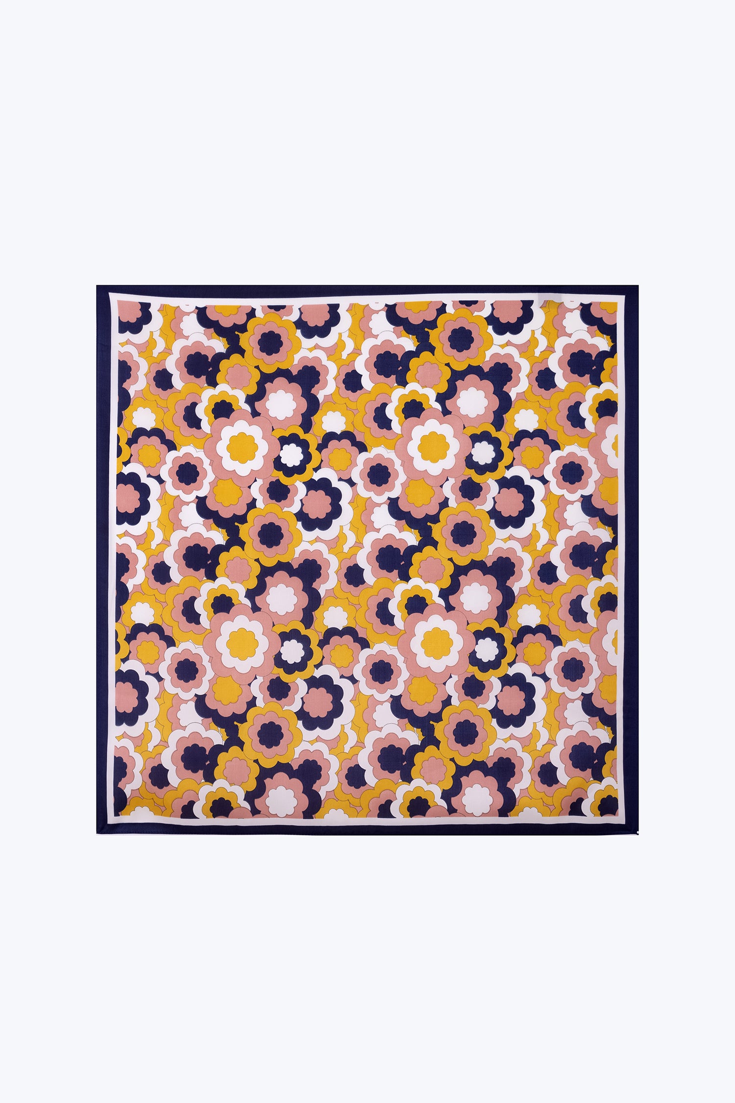 Abstract Floral Rectangular Scarf - Blush