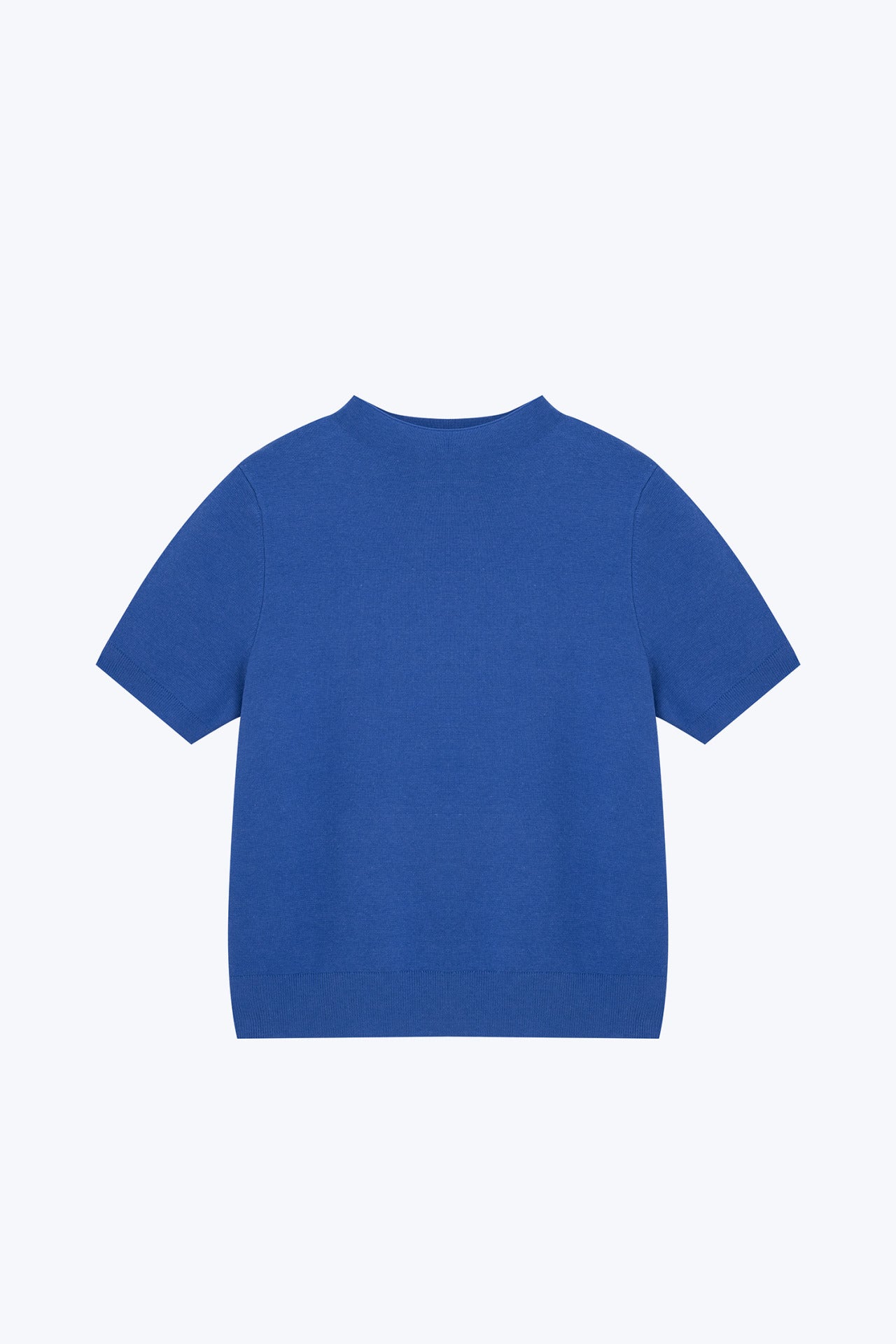 Rayon Cotton Knit Top - Cobalt